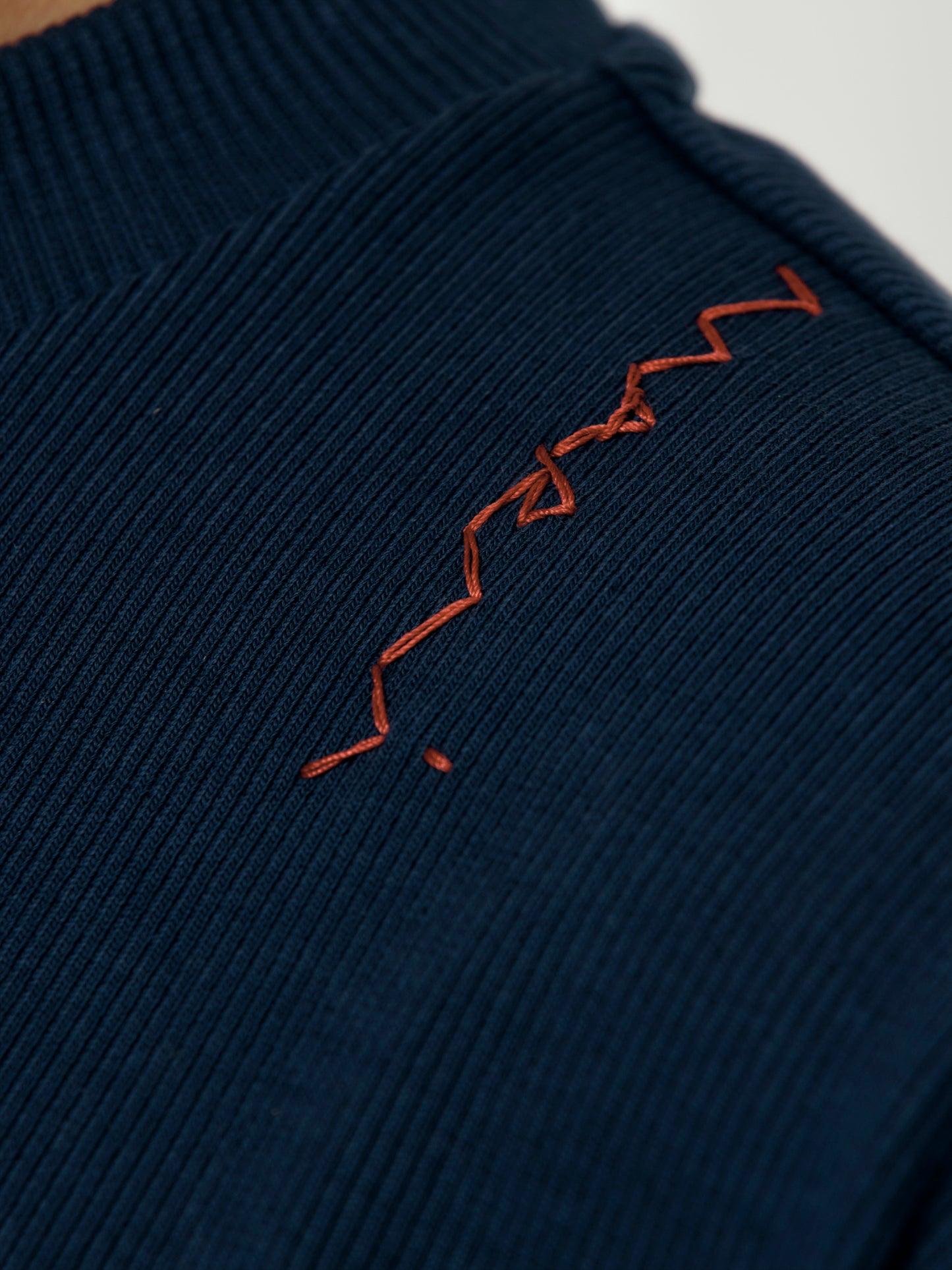 Oversized Long-Sleeved T-Shirt (Blue China)