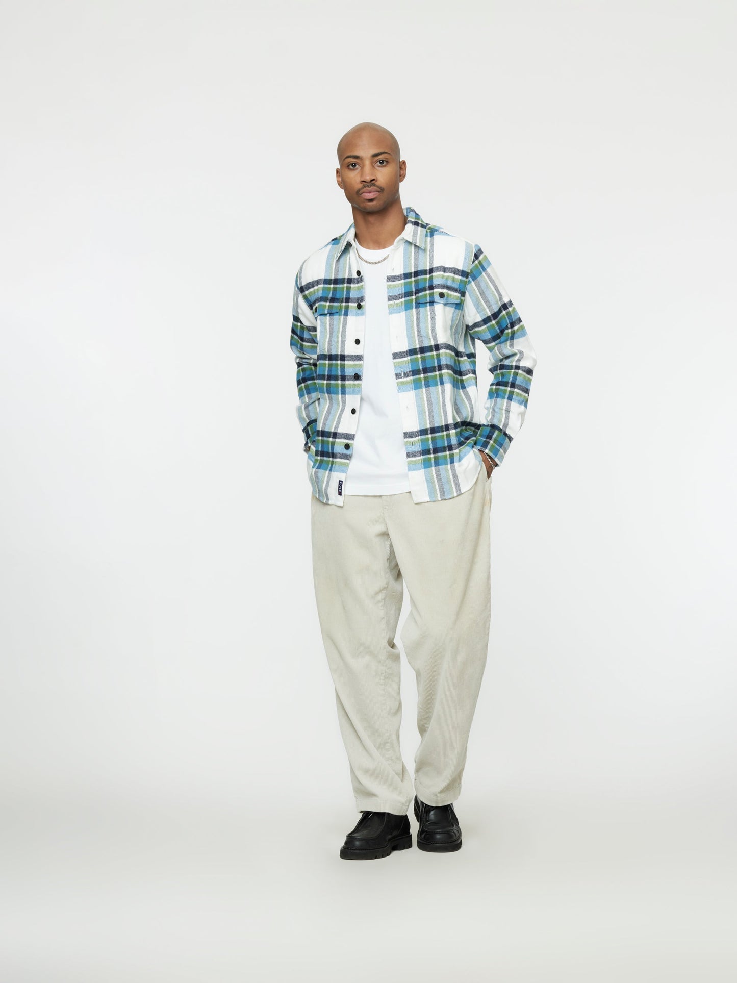 Herringbone Heavyweight Flannel (White)