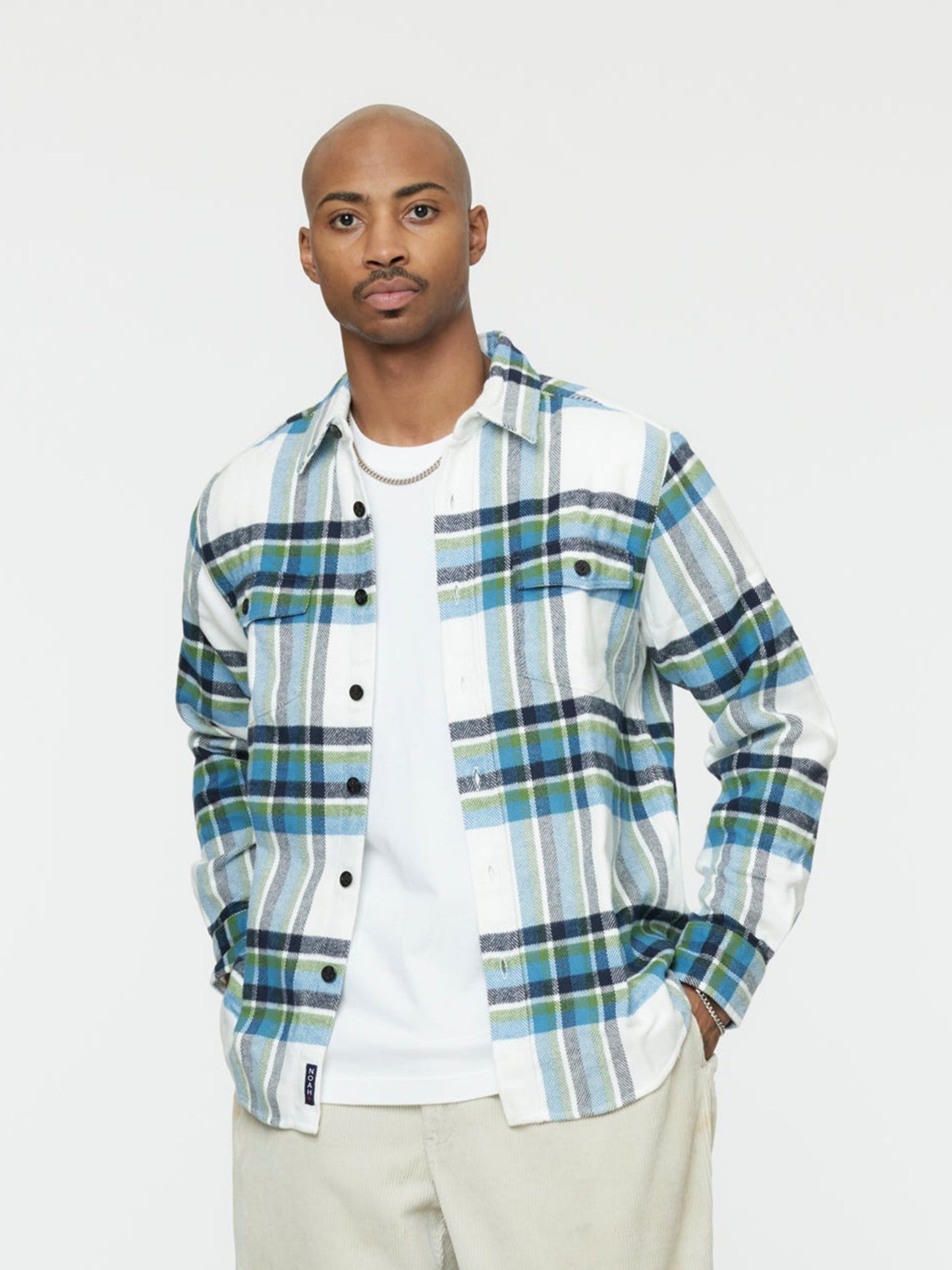 Herringbone Heavyweight Flannel (White)