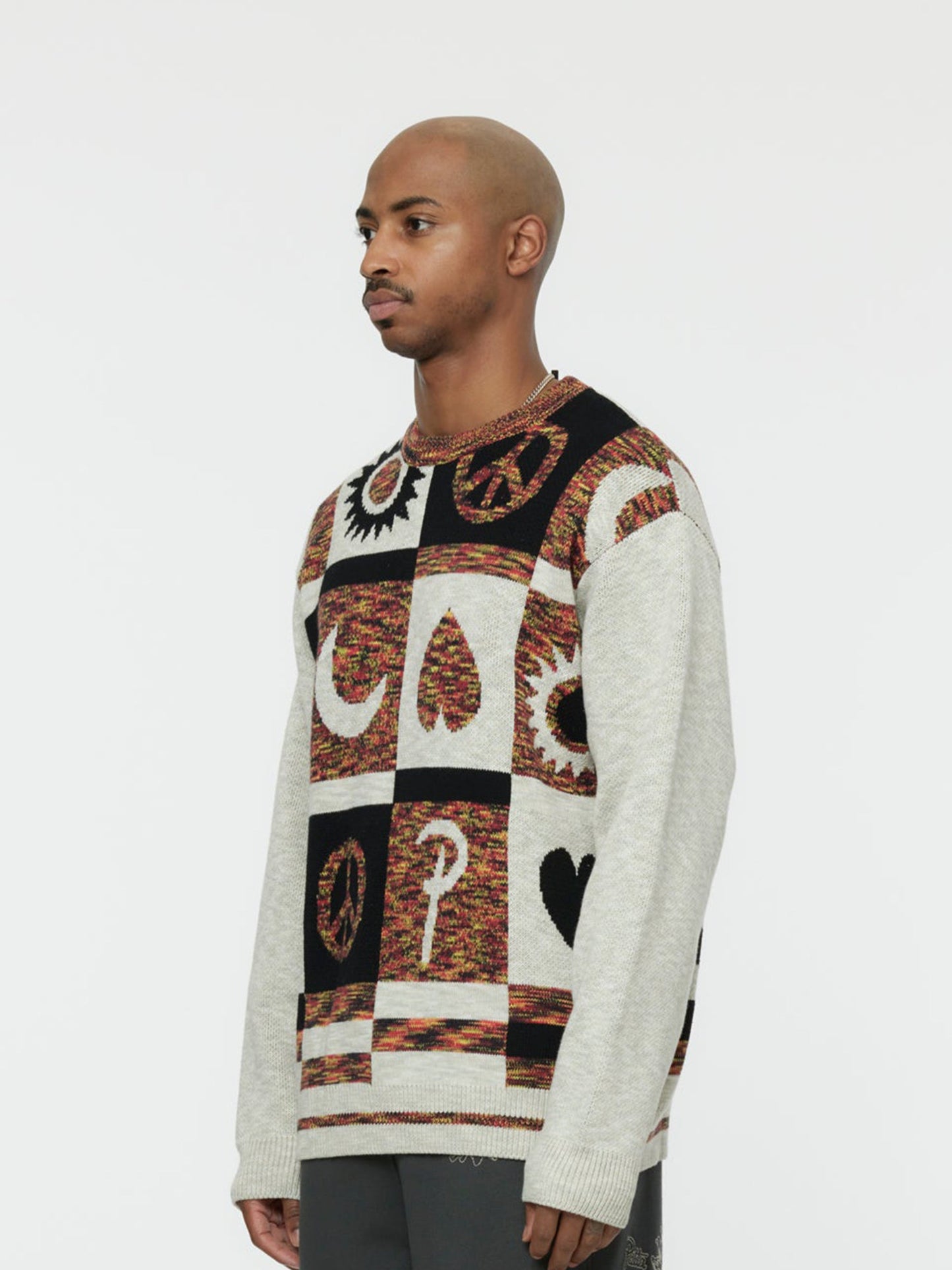 JACQUARD CRAYON KNITTED LONGSLEEVE (Dark Blue)