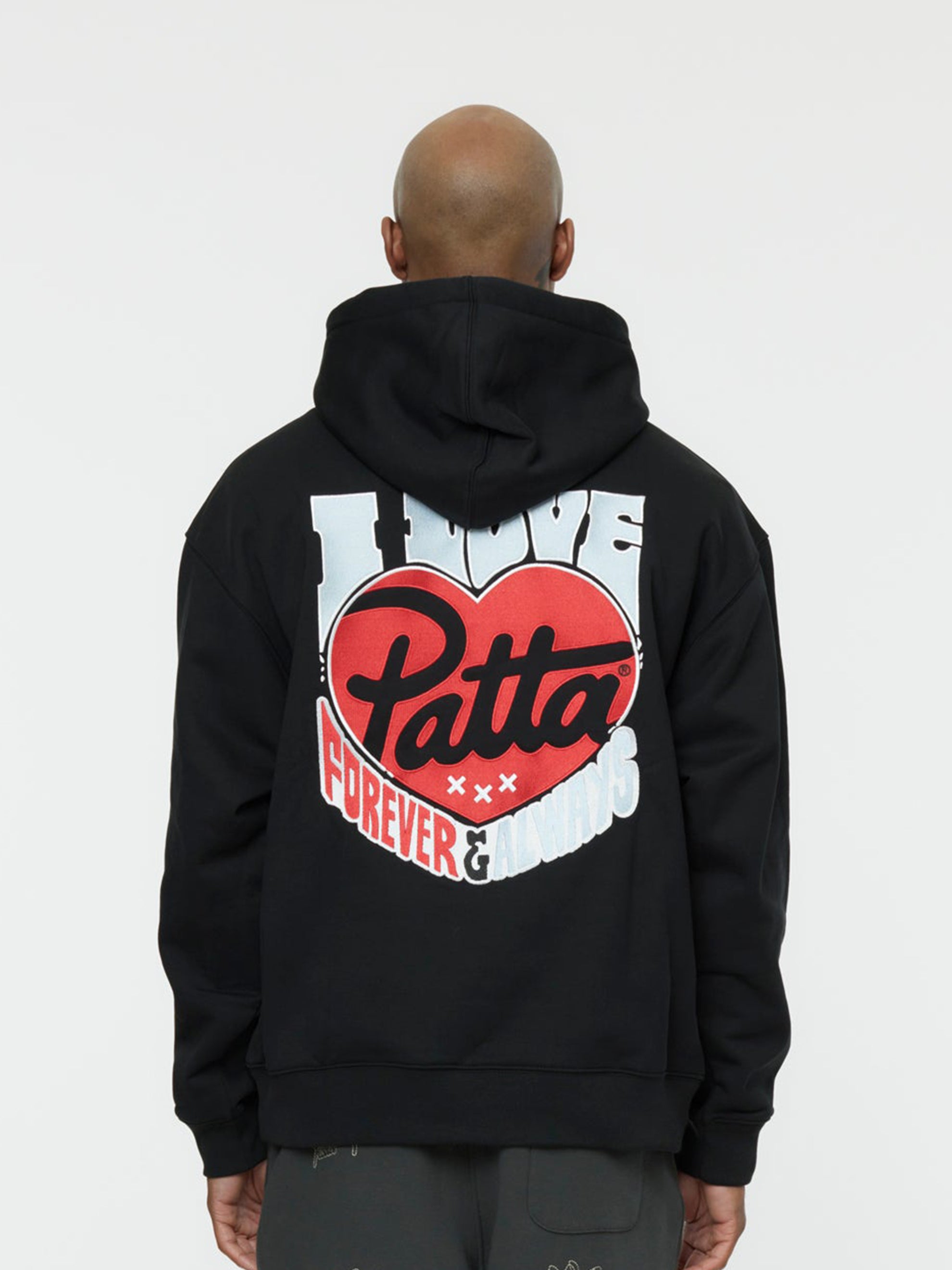 Patta FOREVER AND ALWAYS BOXY HOODED SWEATER Black UNION LOS ANGELES