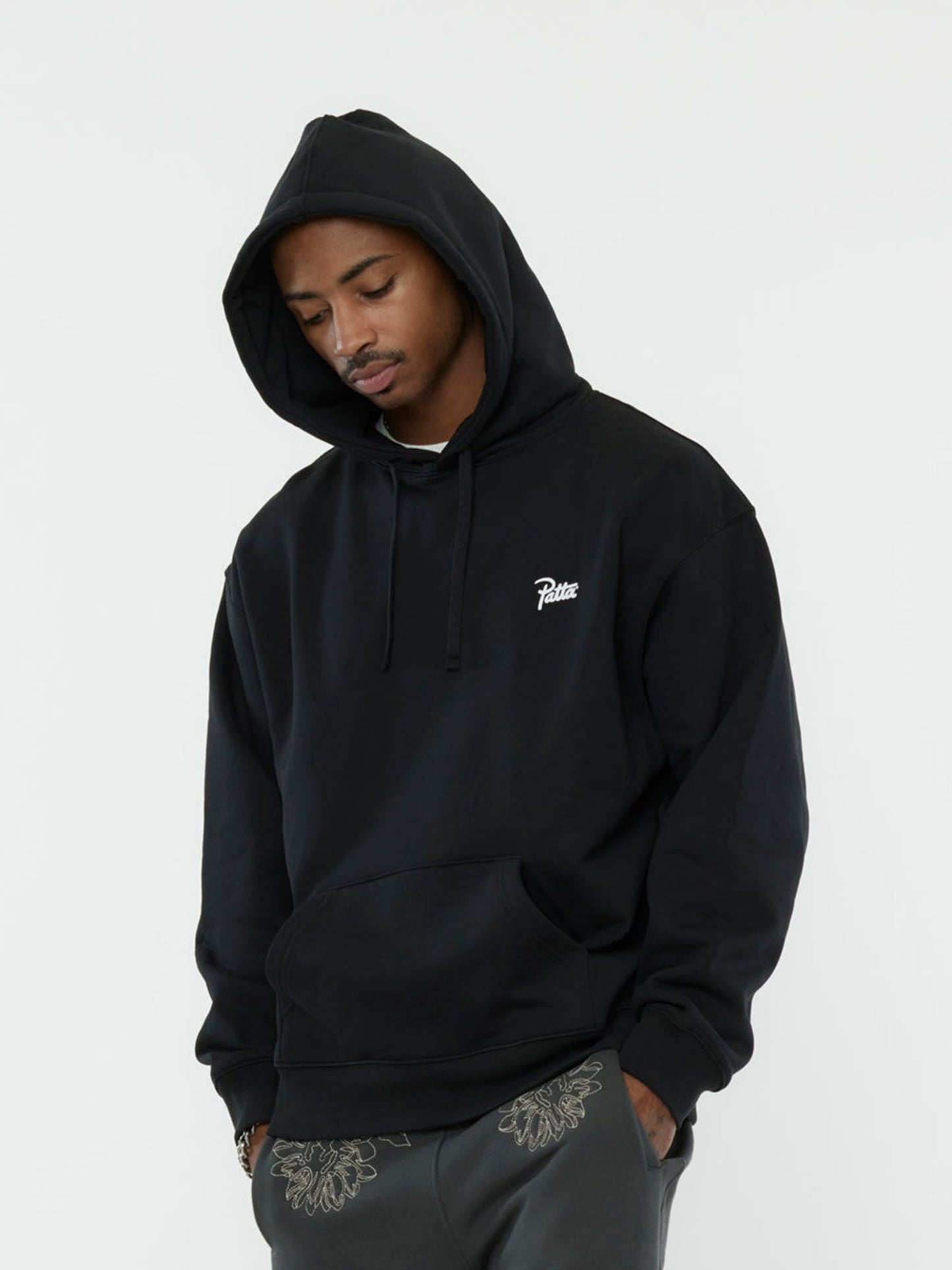 FOREVER AND ALWAYS BOXY HOODED SWEATER (Black)
