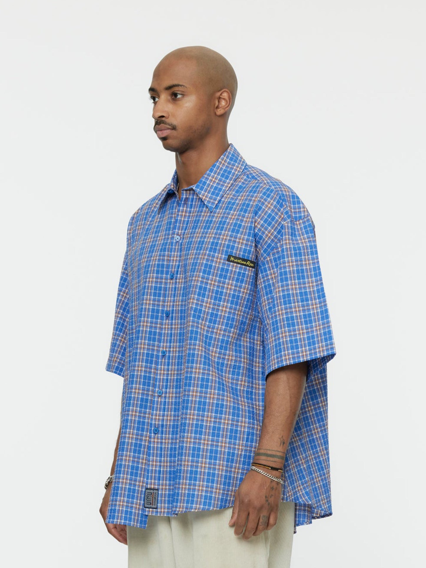 S/S Wrap Shirt (Blue)