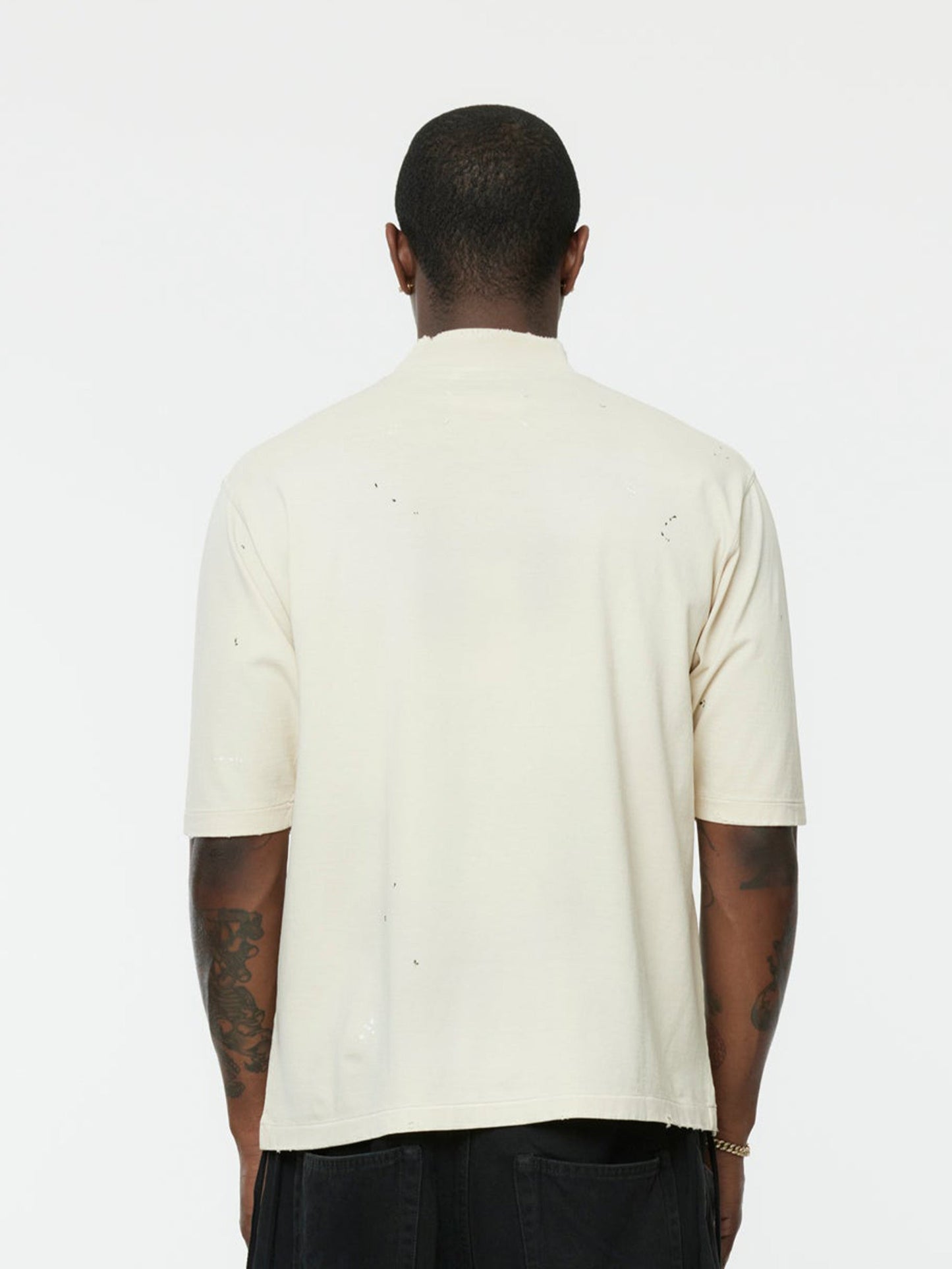 Distressed Pocket Tee (Dirty Ecru)
