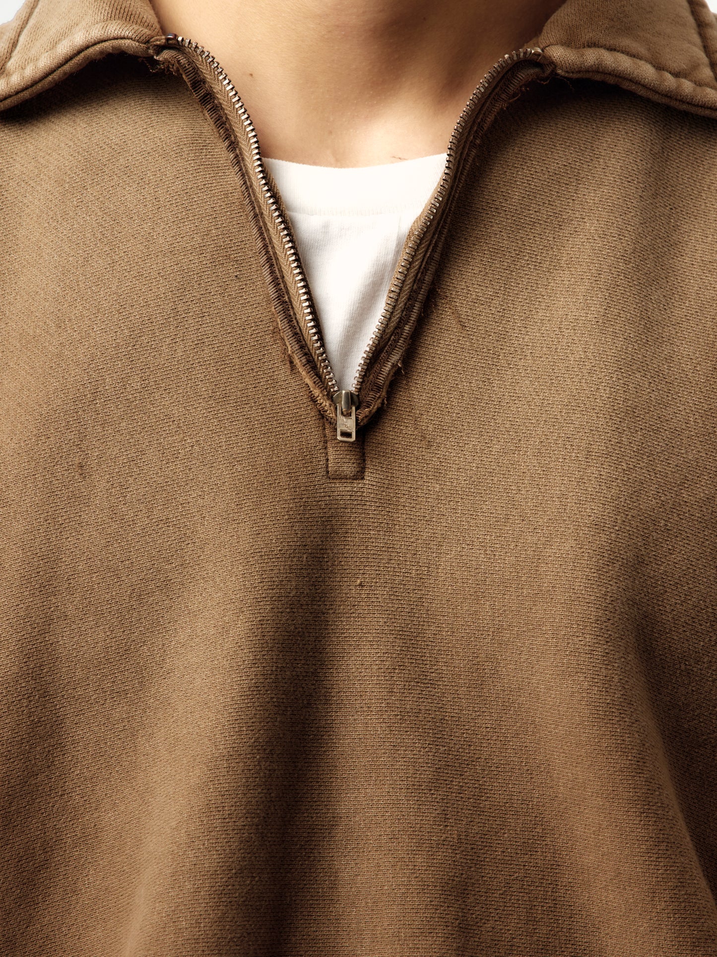 Vintage Half Zip Sweatshirt (BROWN) (SIS)