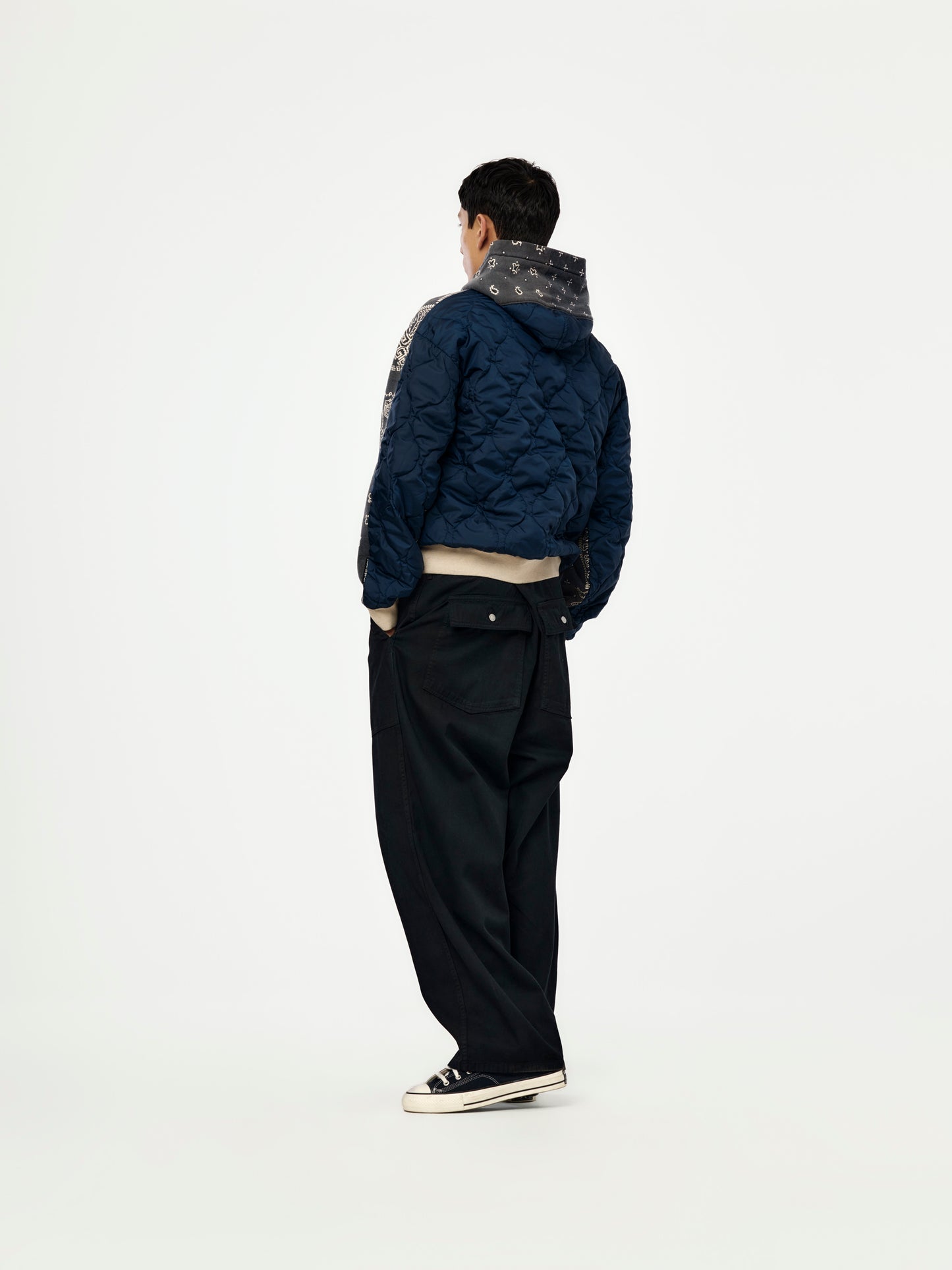 SWT Knit Bandana BIVOUAC Hooded Blouson (Black)