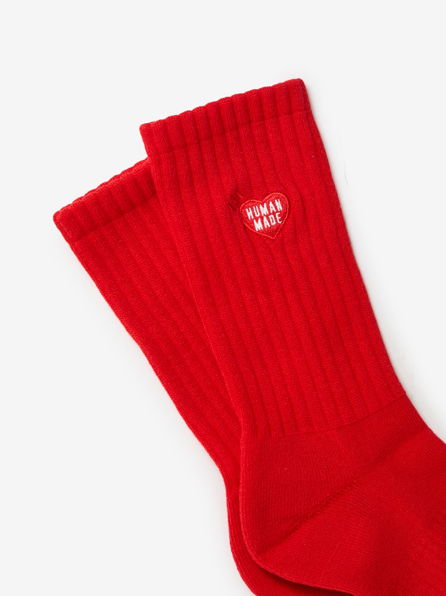 Heart Logo Pile Socks (Red)