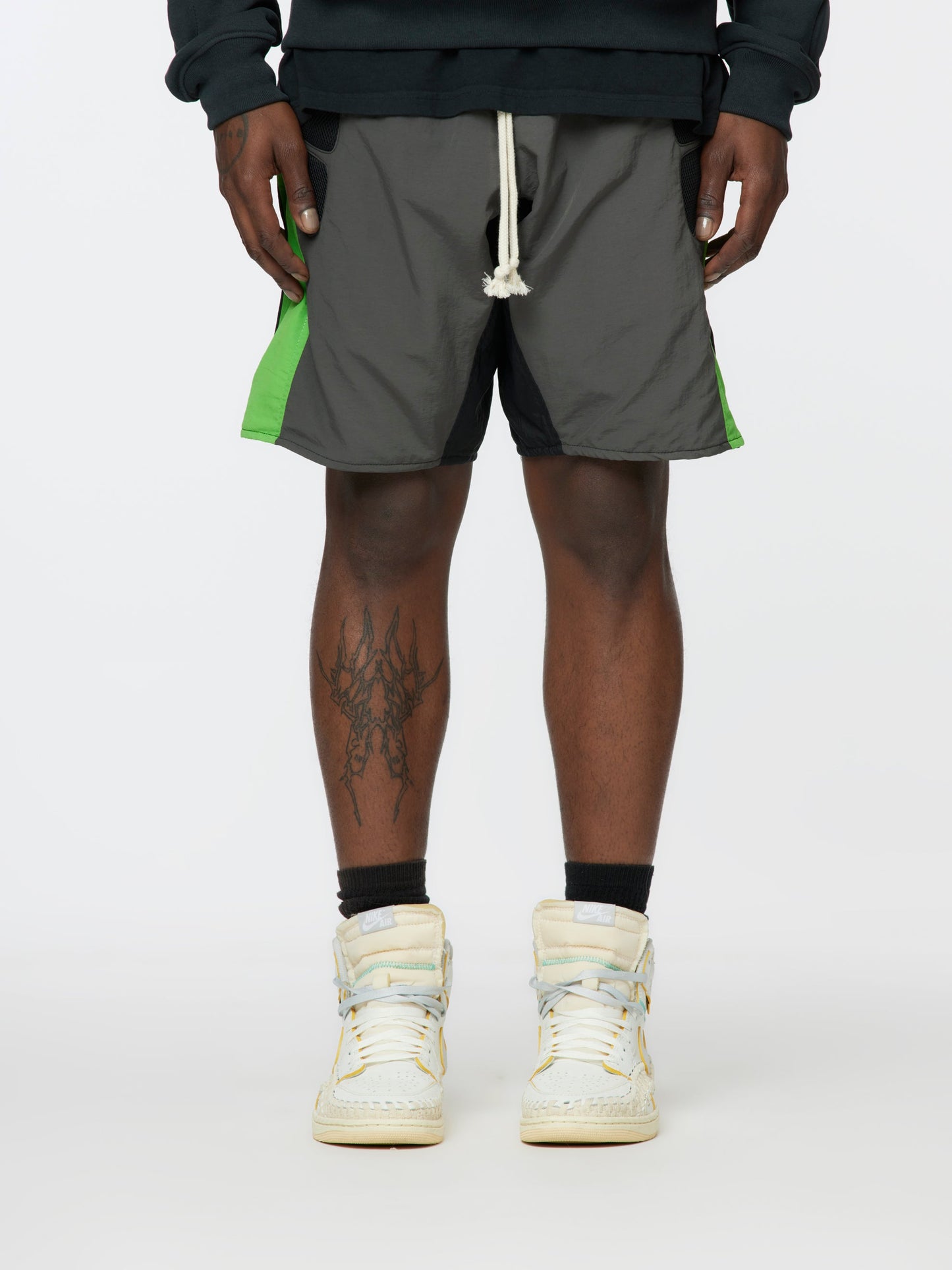 Tech Shorts (Grey/Black/Neon Green)