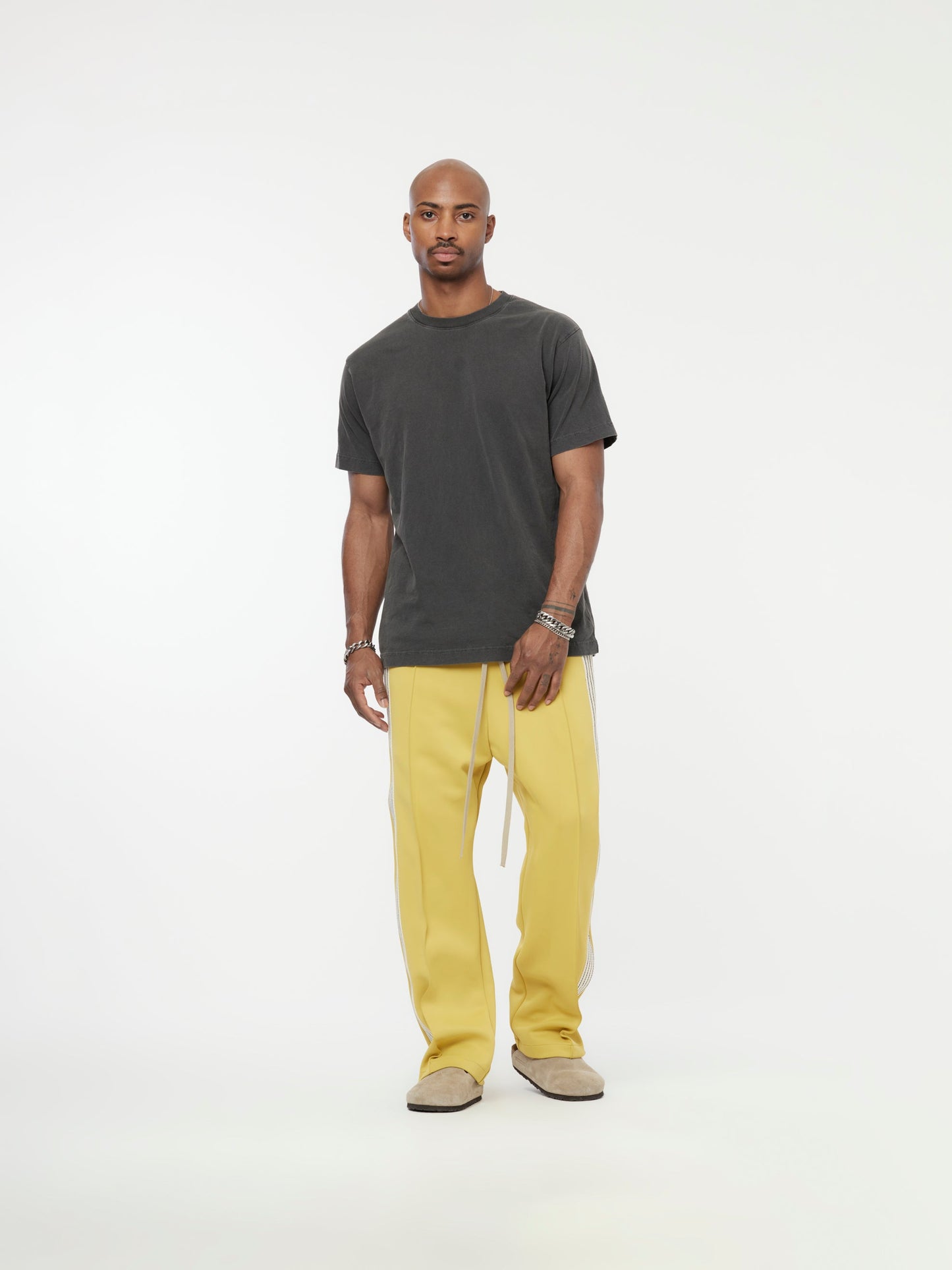 Pintuck and Stripe Relaxed Sweatpant (Tuscan)