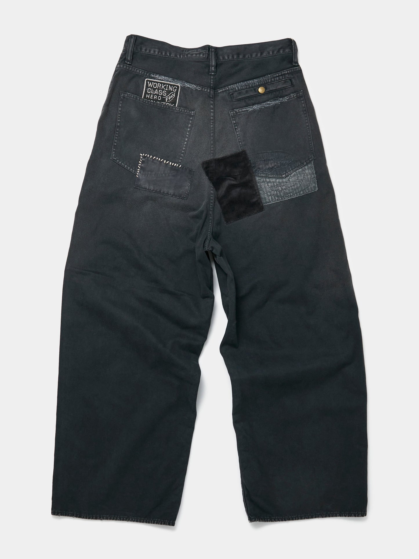 Katsuragi Port Baggy Champetre Pants (Black)