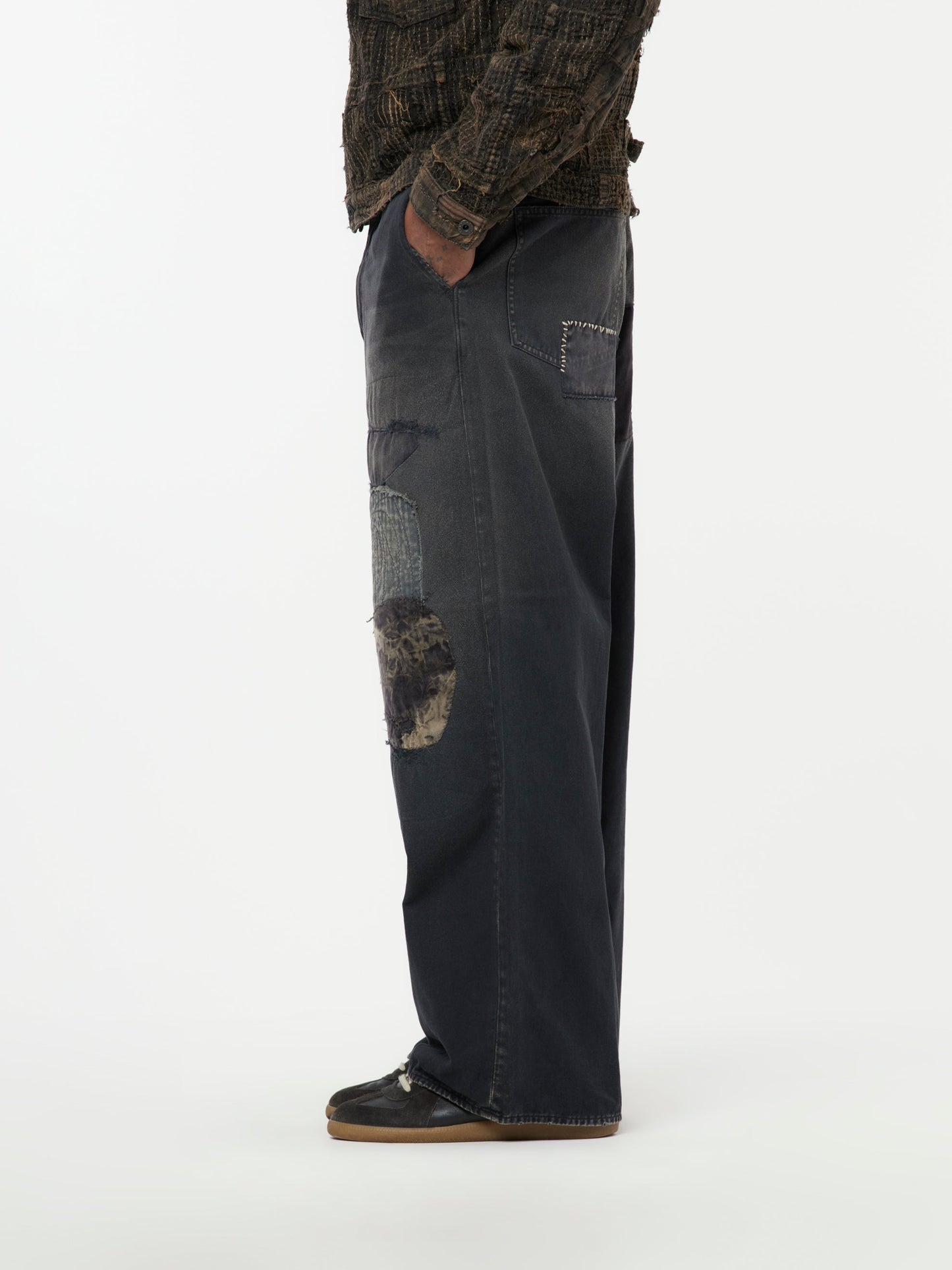 Katsuragi Port Baggy Champetre Pants (Black)