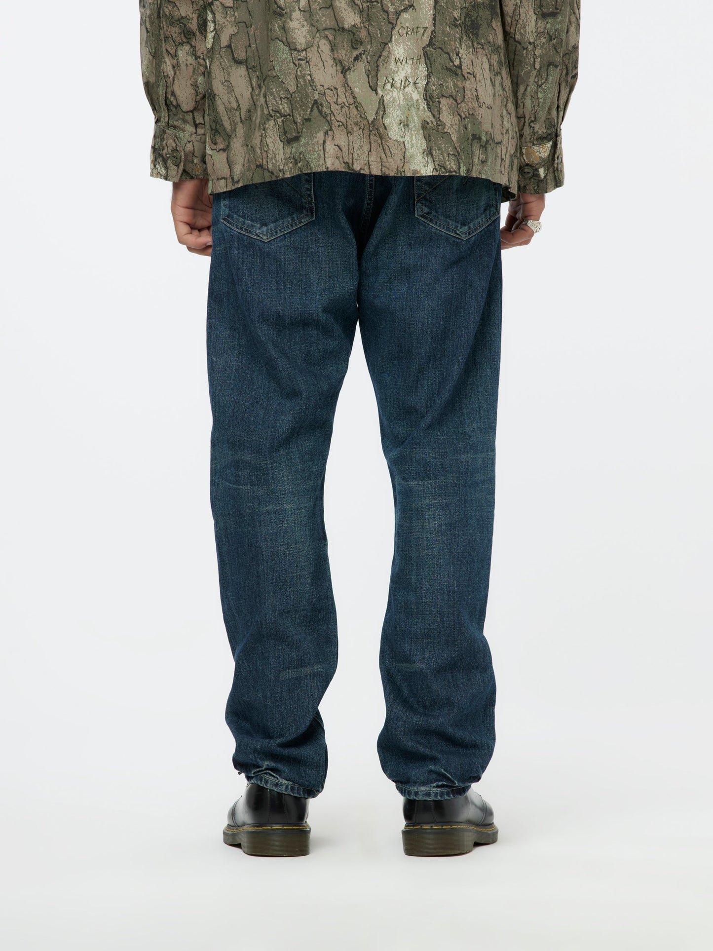 WASHED DENIM DP MID PANTS (Indigo)