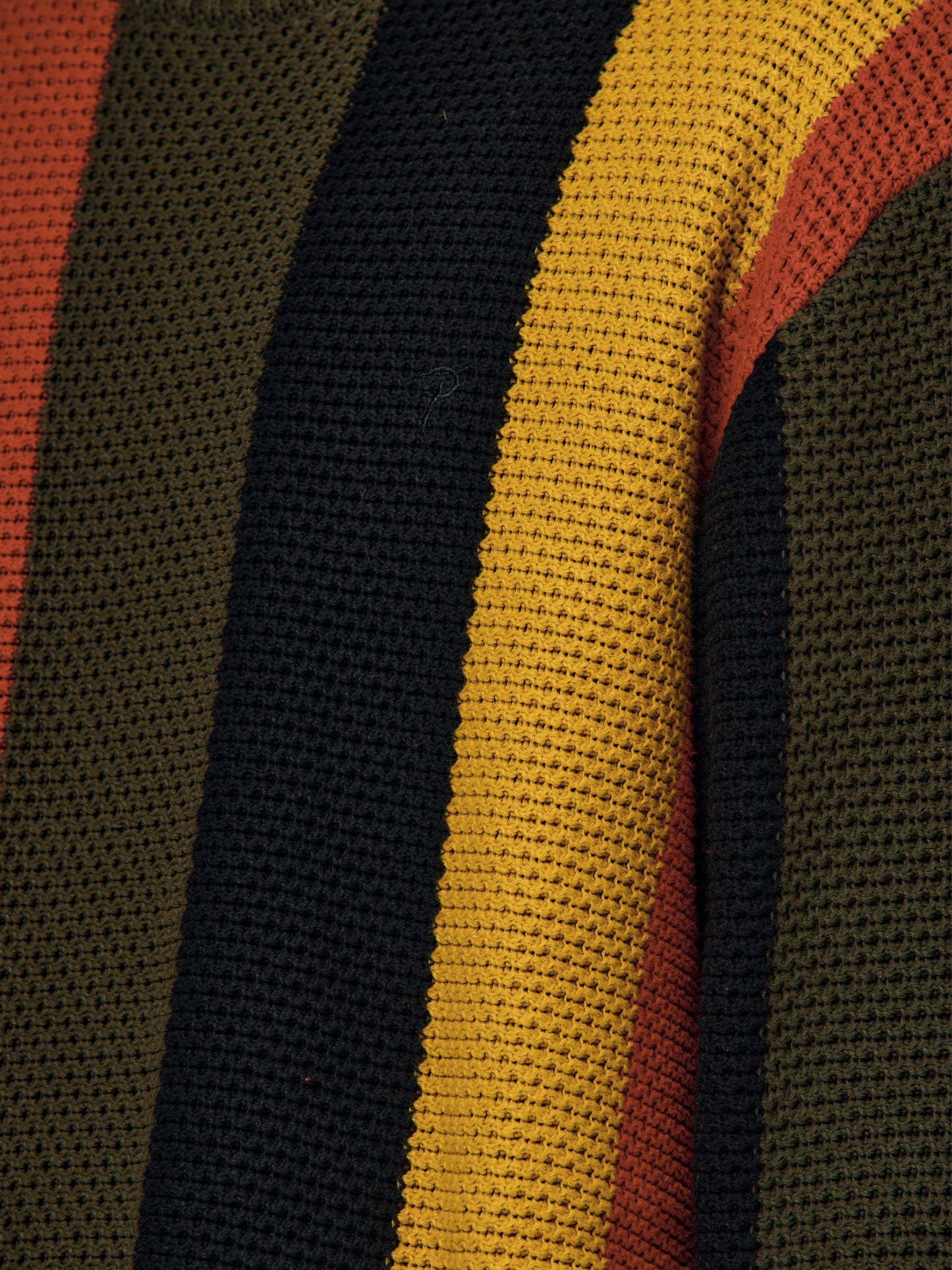 Striped Honeycomb Knitted Sweater (Multi)