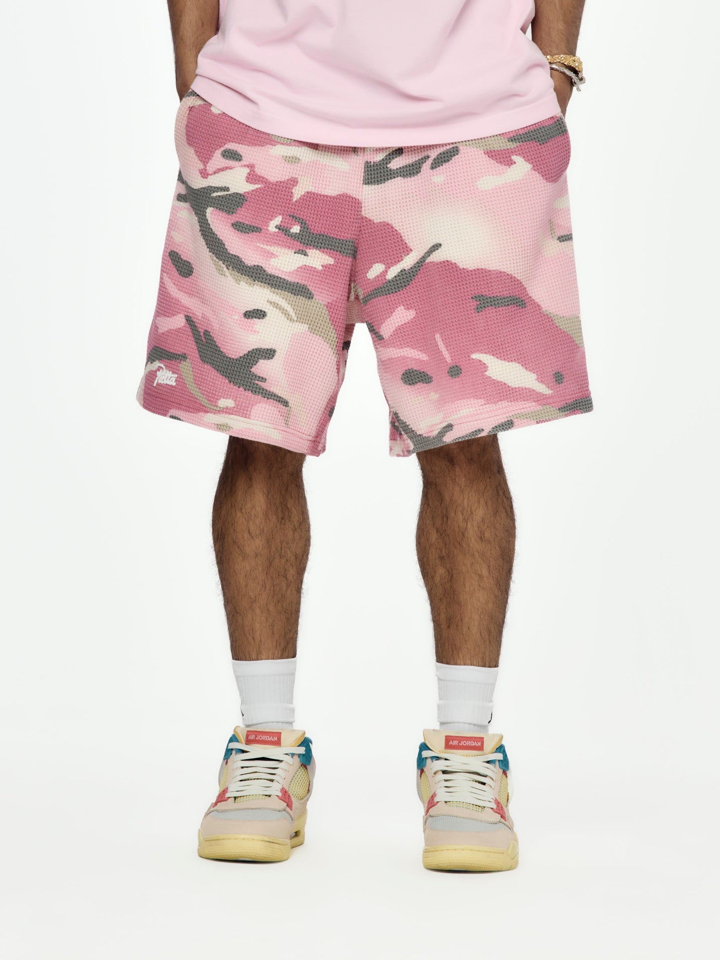 Cactus Flower Camo Waffle Shorts (Cactus Flower)