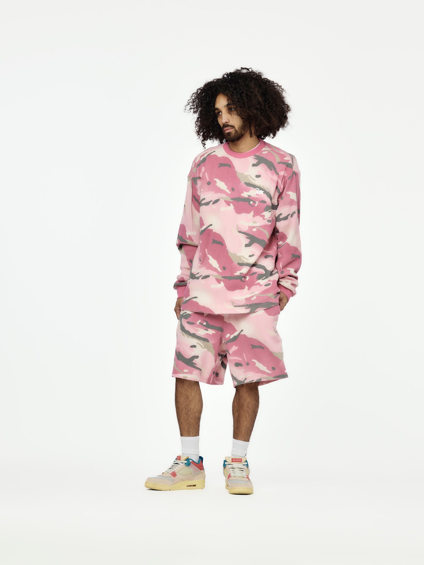 Cactus Flower Camo Waffle Shorts (Cactus Flower)