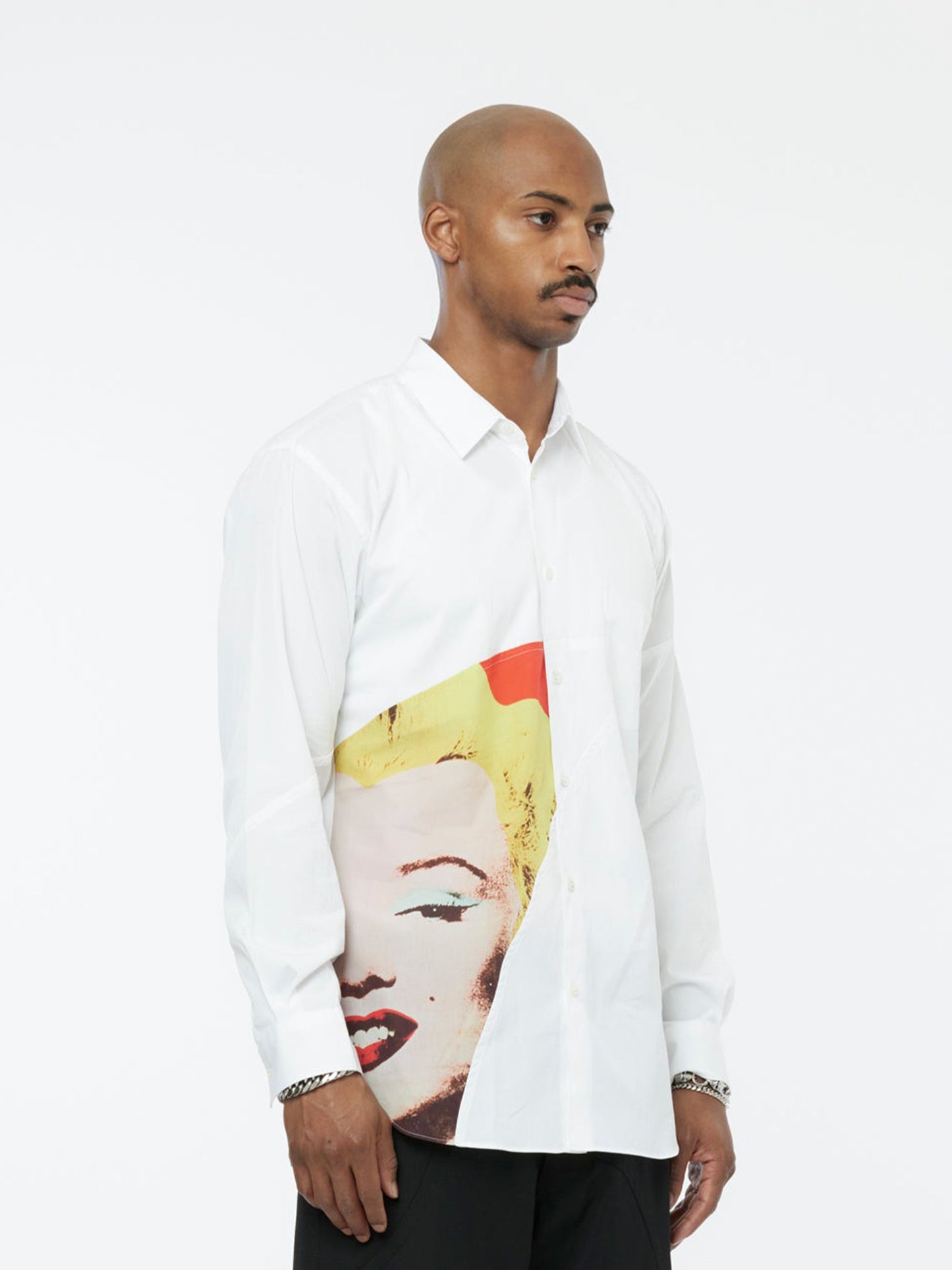 CDG Shirt Button Up Shirt (White/Print)