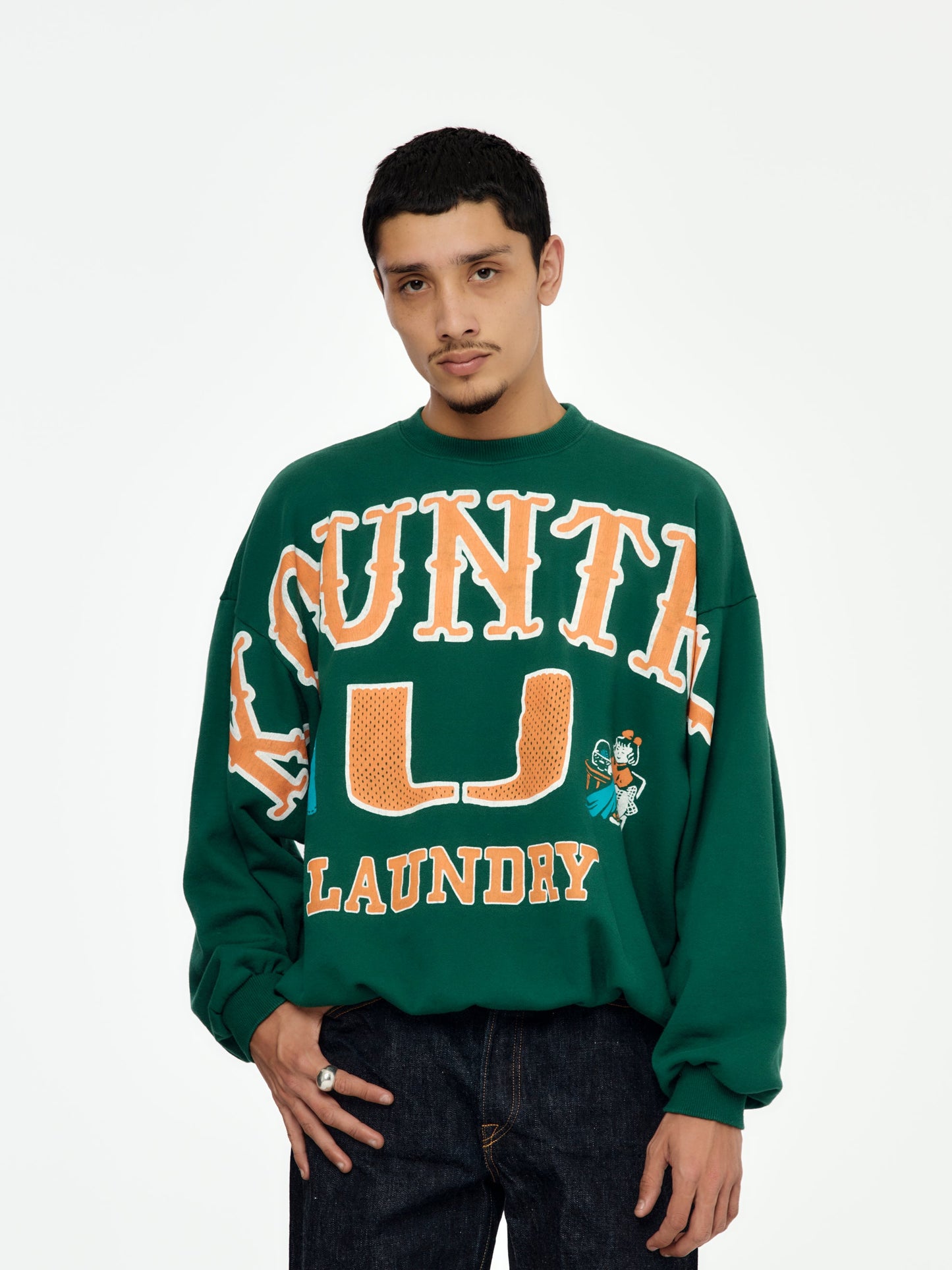 Kapital 30/-SWT Knit BIG SWT (BIG KOUNTRY) - Green
