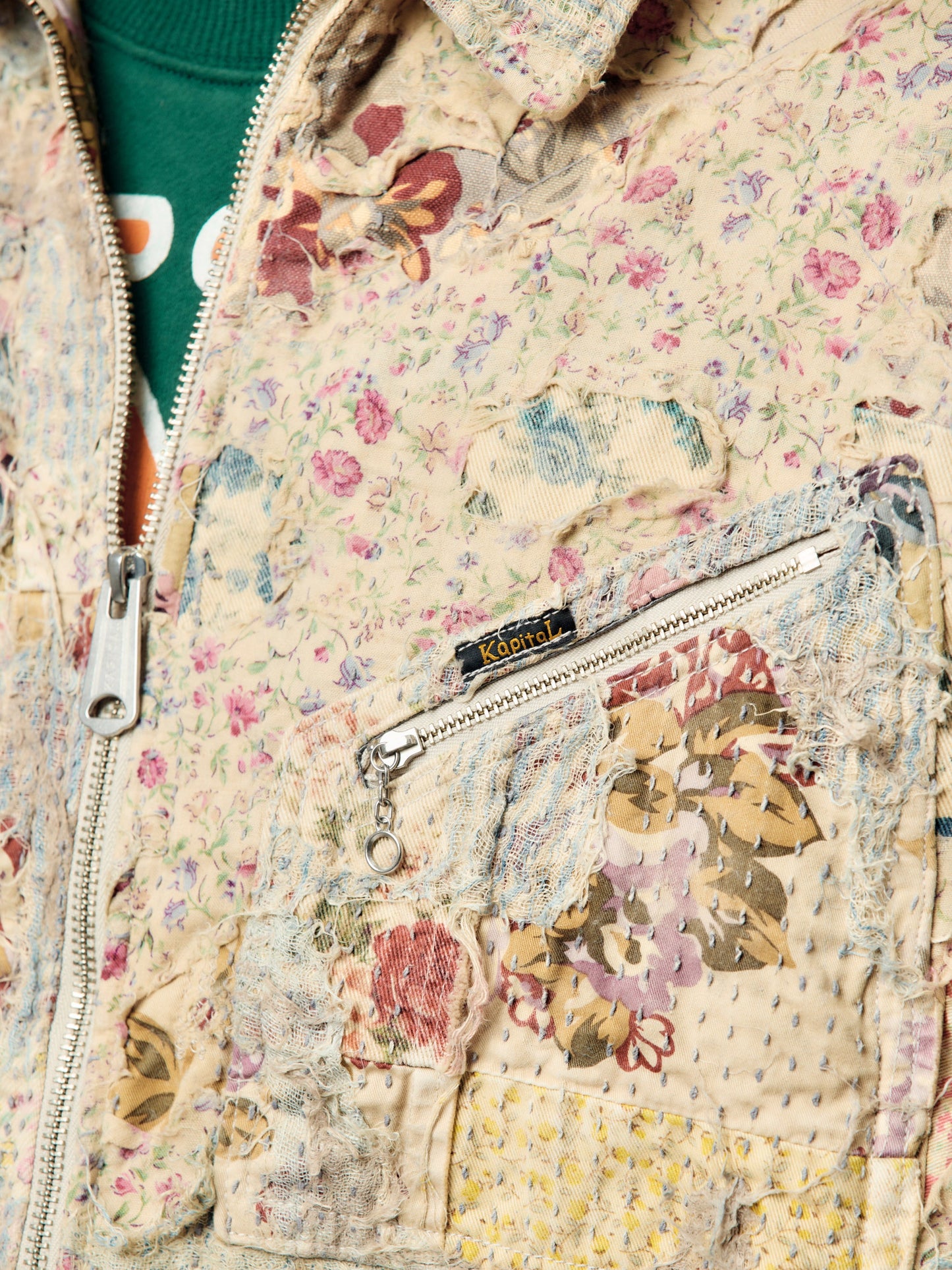 Champetre BORO ZIP UP Blouson (Virgin Mary) (Gray Beige)