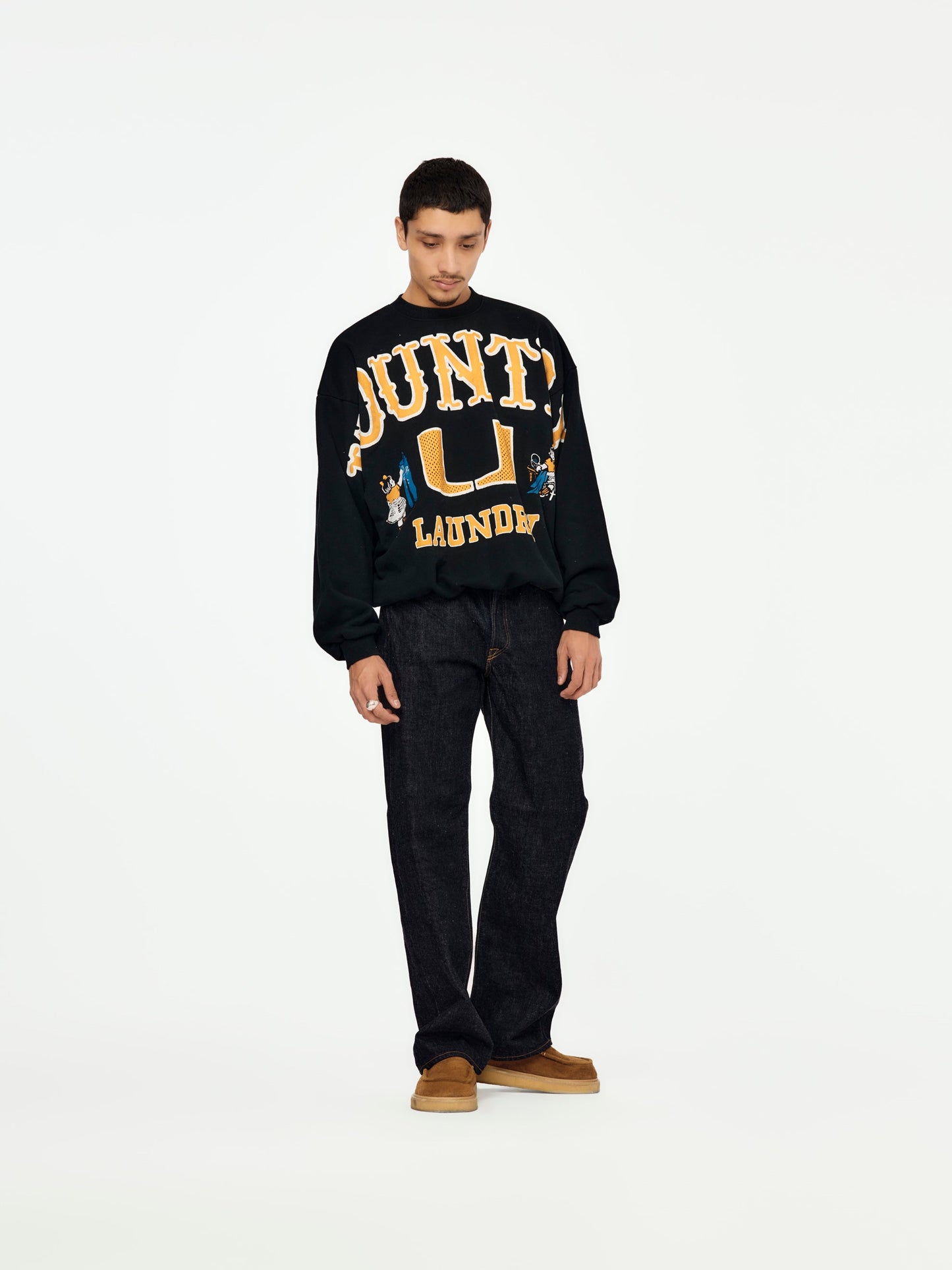 Kapital 30/-SWT Knit BIG SWT (BIG KOUNTRY) - Black