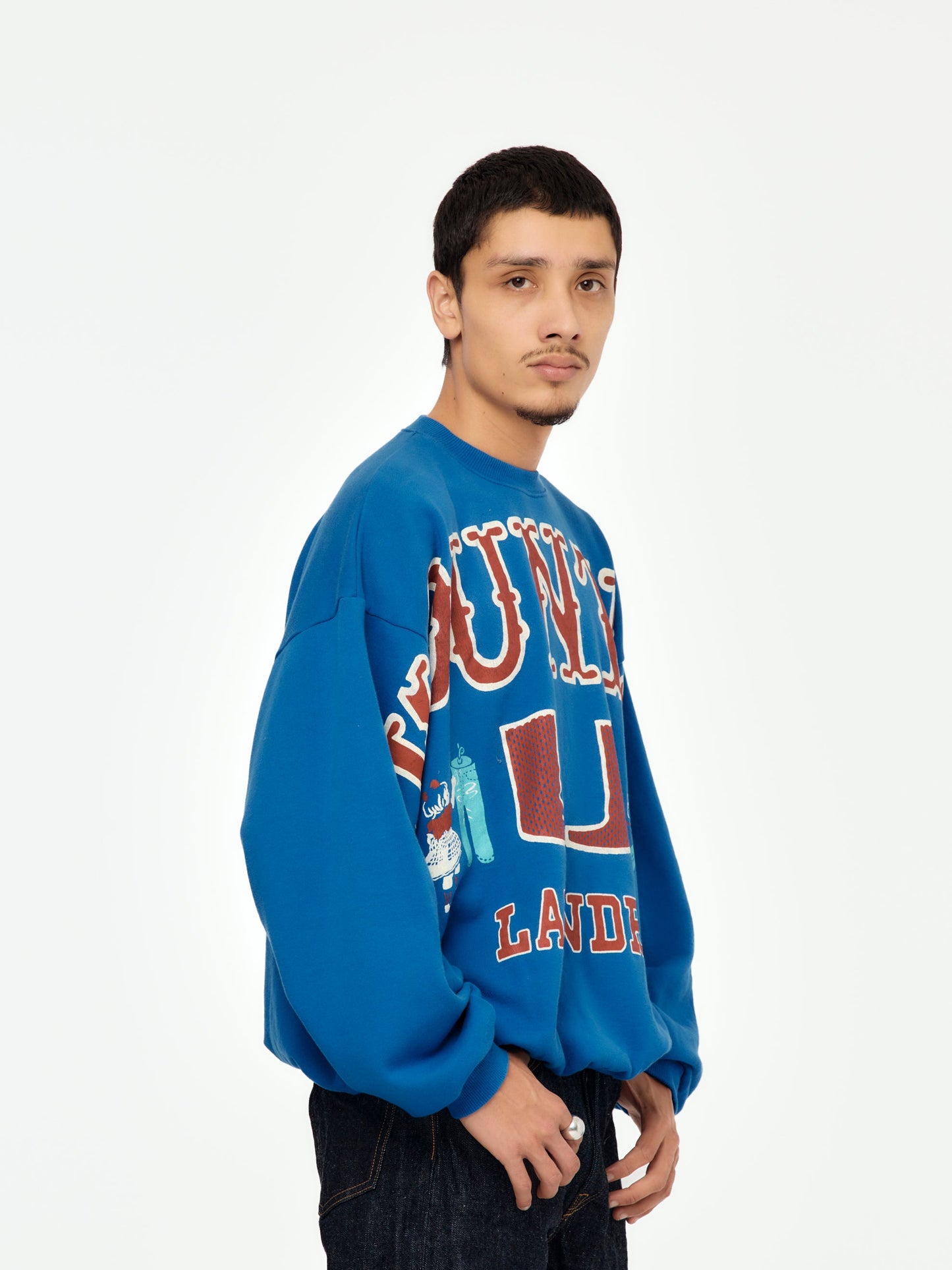 Kapital 30/-SWT Knit BIG SWT (BIG KOUNTRY) - Blue