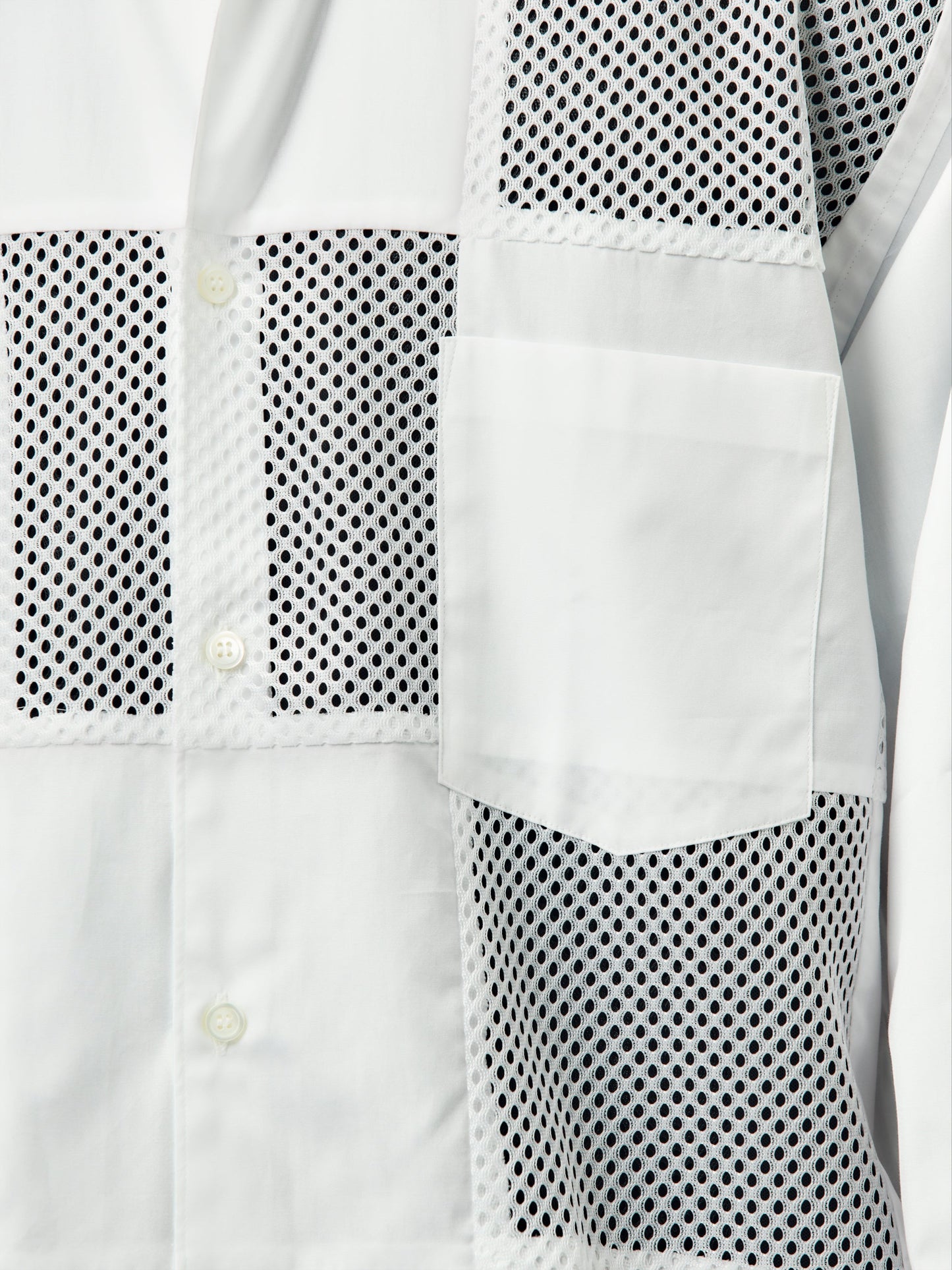 Comme des Garçons Homme Plus Patchwork Shirt (White / White)