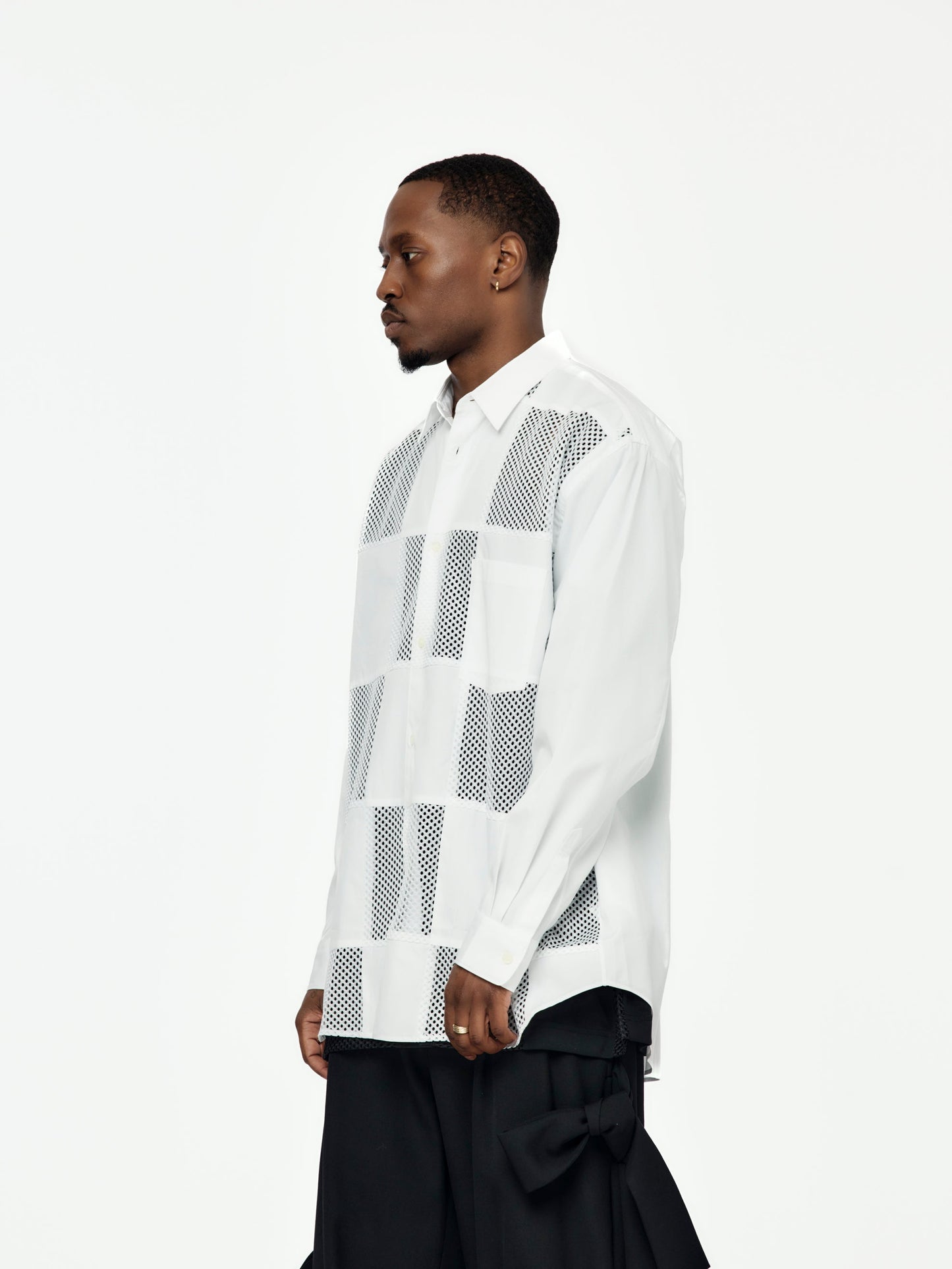Comme des Garçons Homme Plus Patchwork Shirt (White / White)
