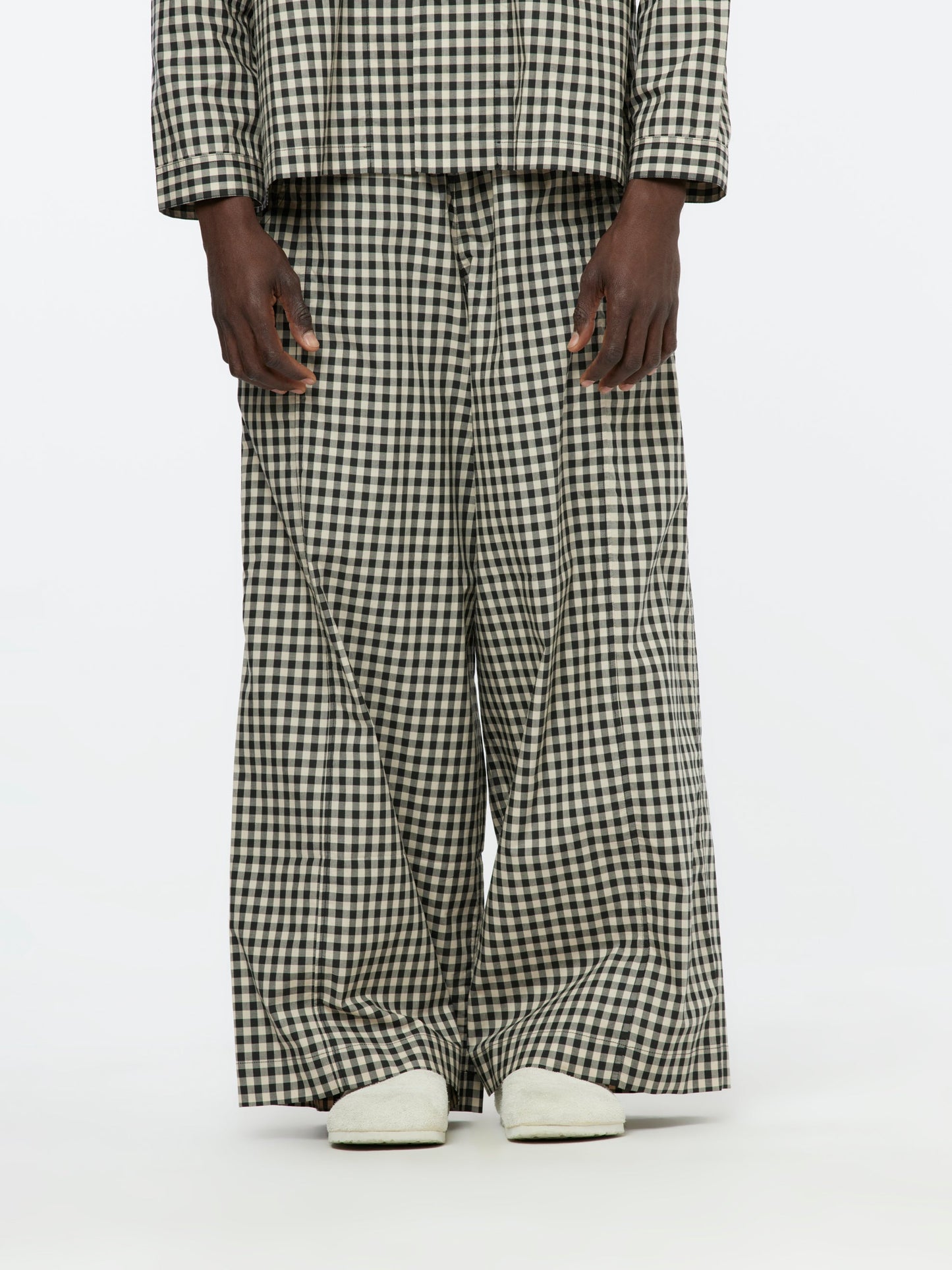 WIDE LEG ECRU TROUSER