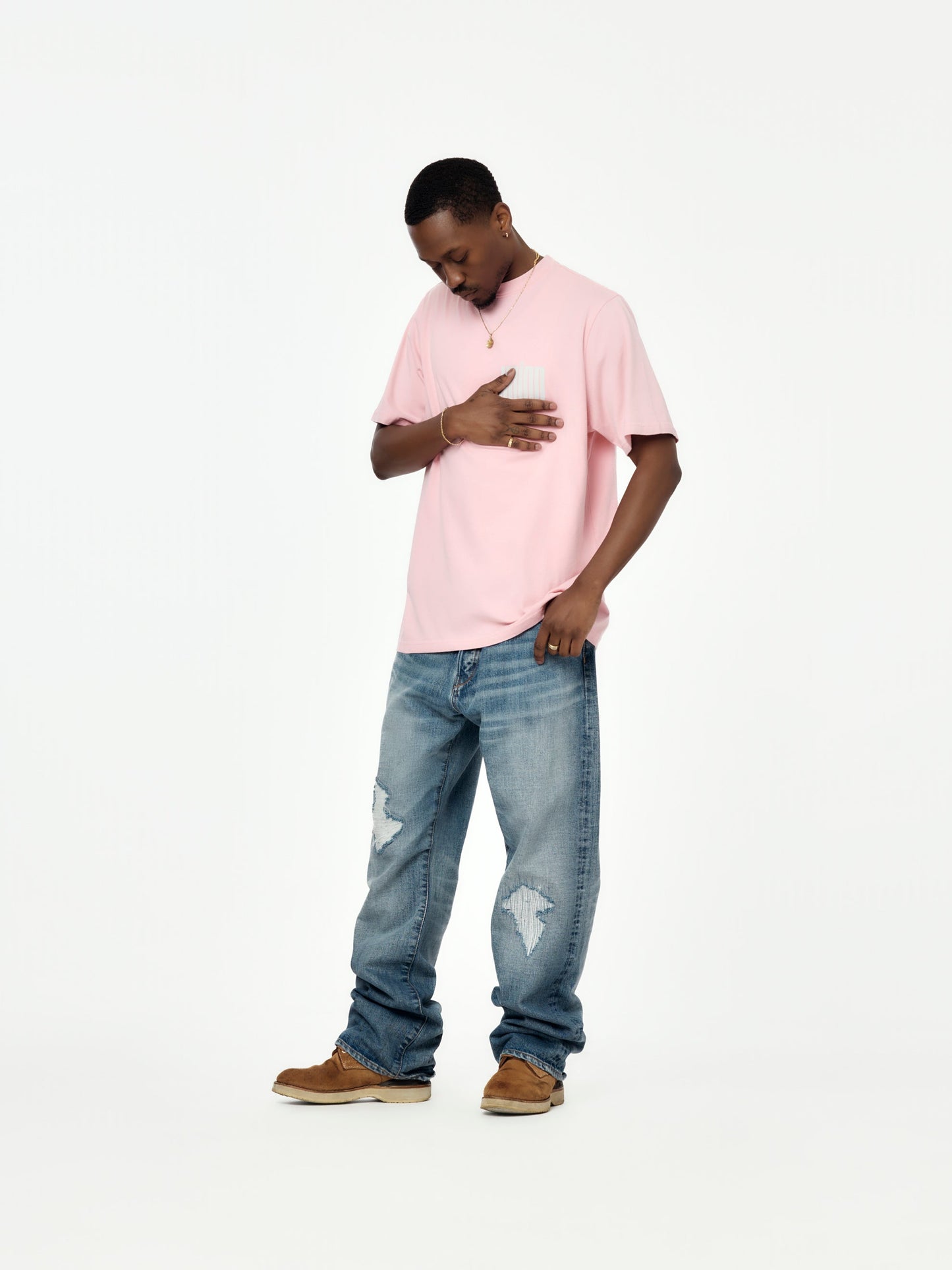 Condensed Tee (Pink Rose)