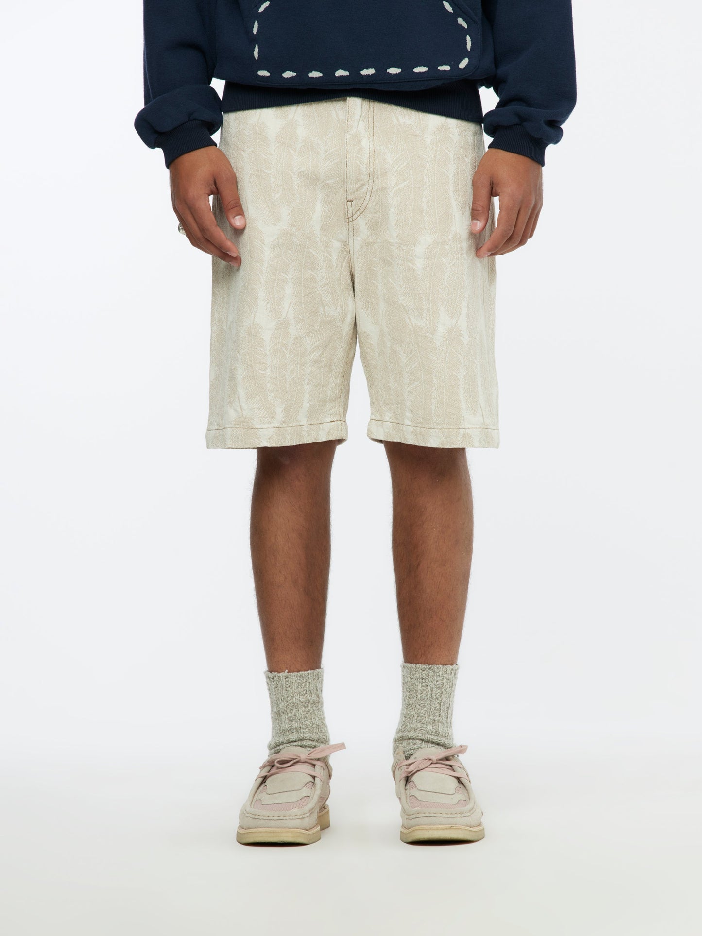 120z Magpie Denim Shorts (Ecru)