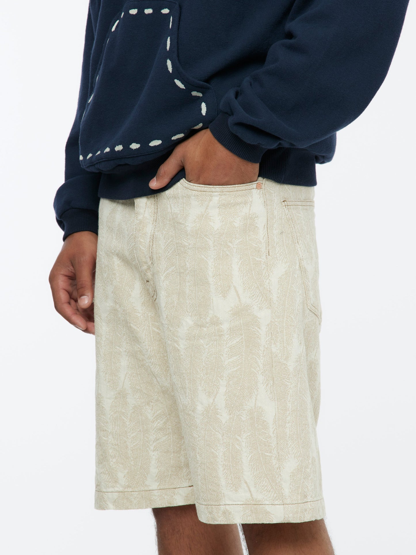 120z Magpie Denim Shorts (Ecru)