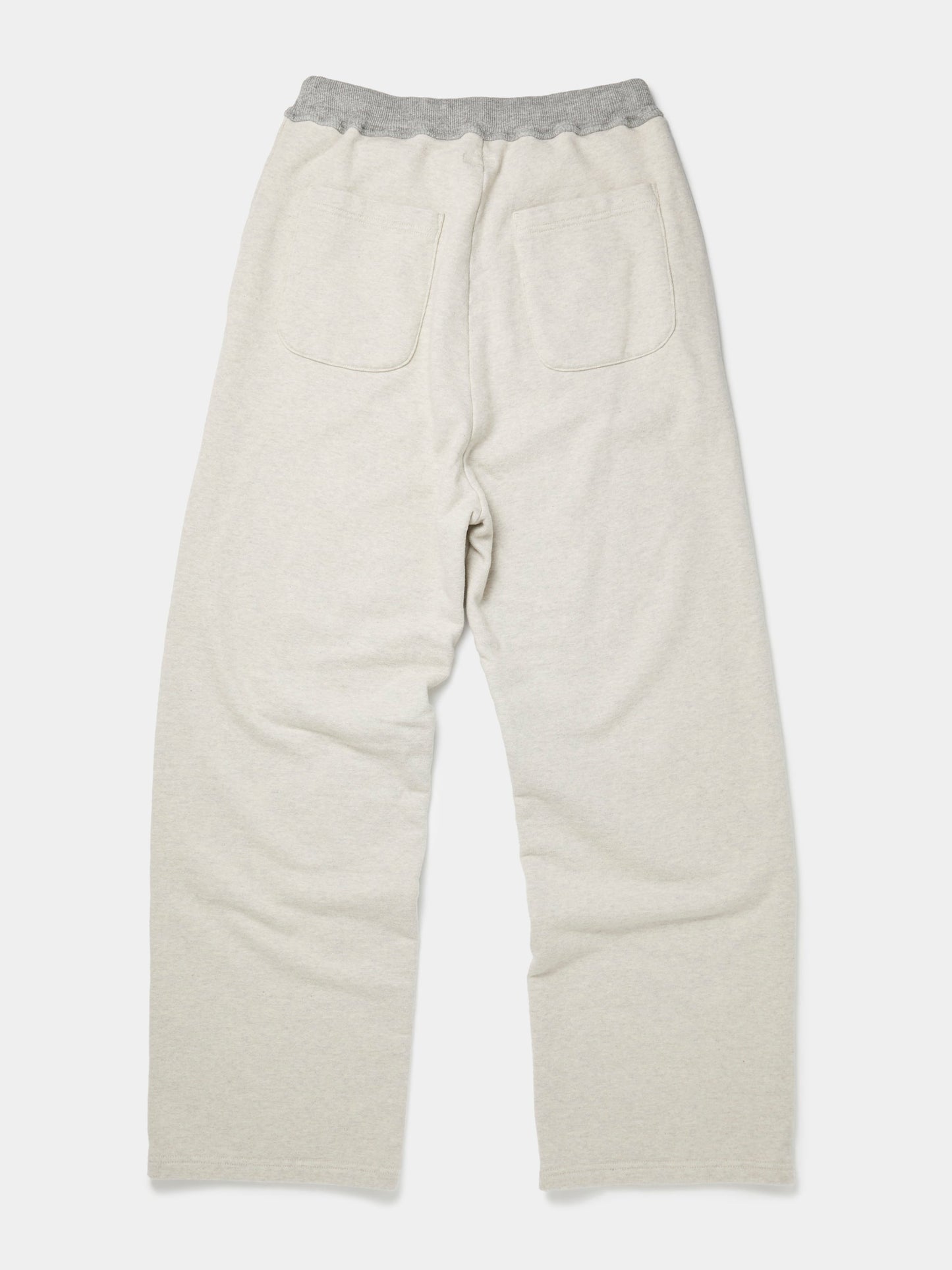 Zipper Knit W-Knee Sweatpants (Ecru)