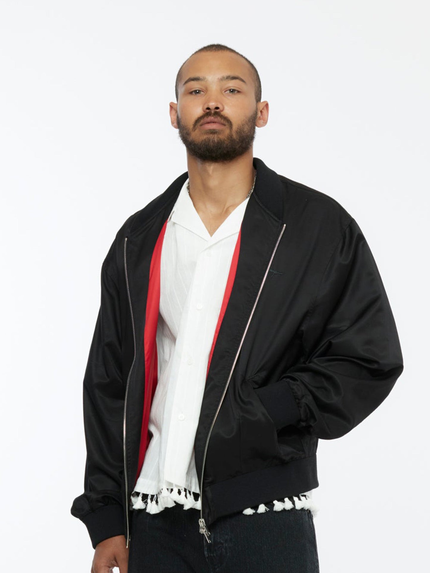 Silky Bomber Jacket