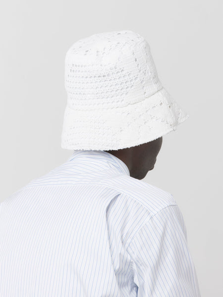 Buy Comme Des Garcons Shirt White Bucket Hat Online at UNION