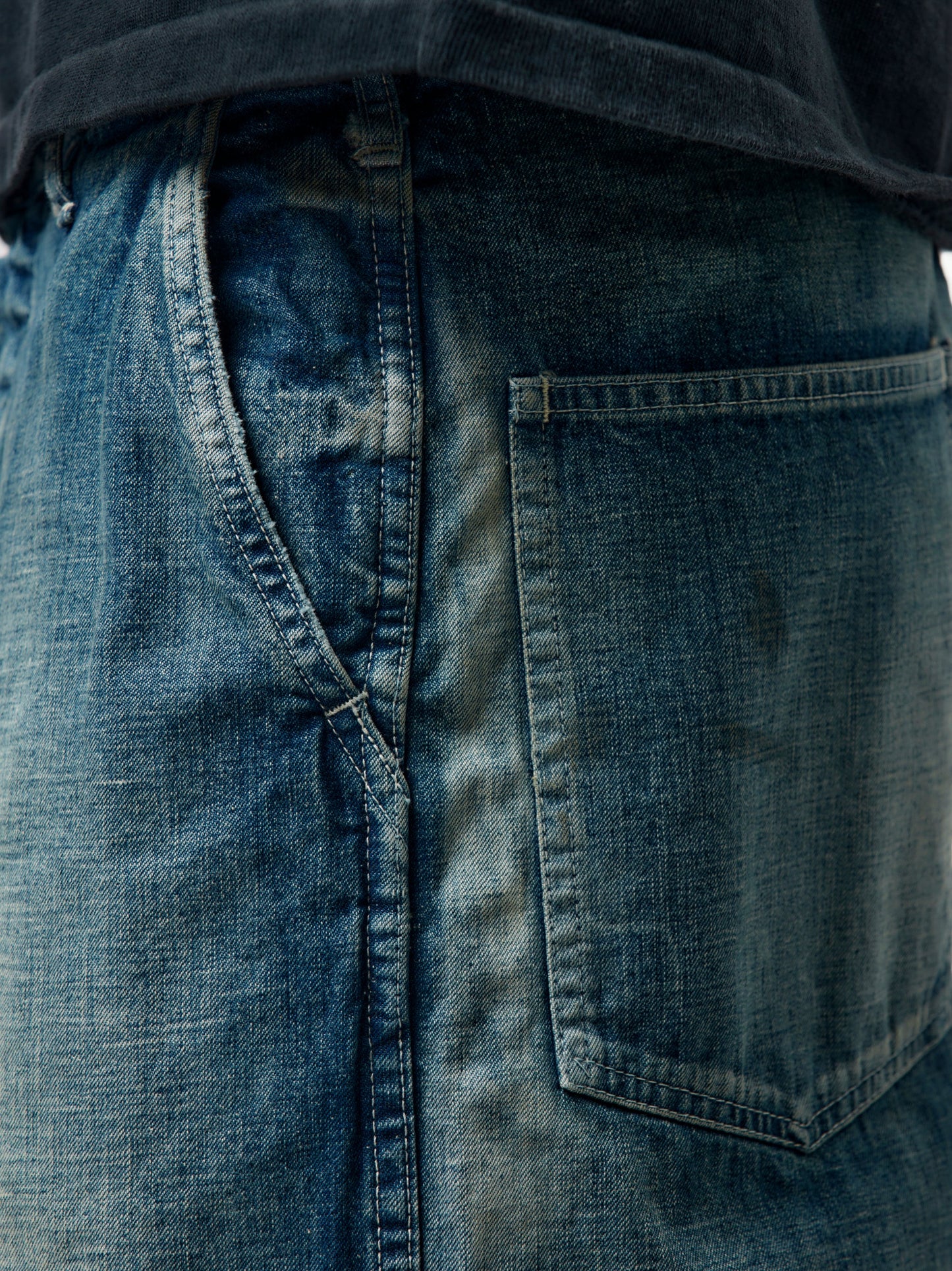 US ARMY DUNGAREE DENIM TROUSERS (Indigo)