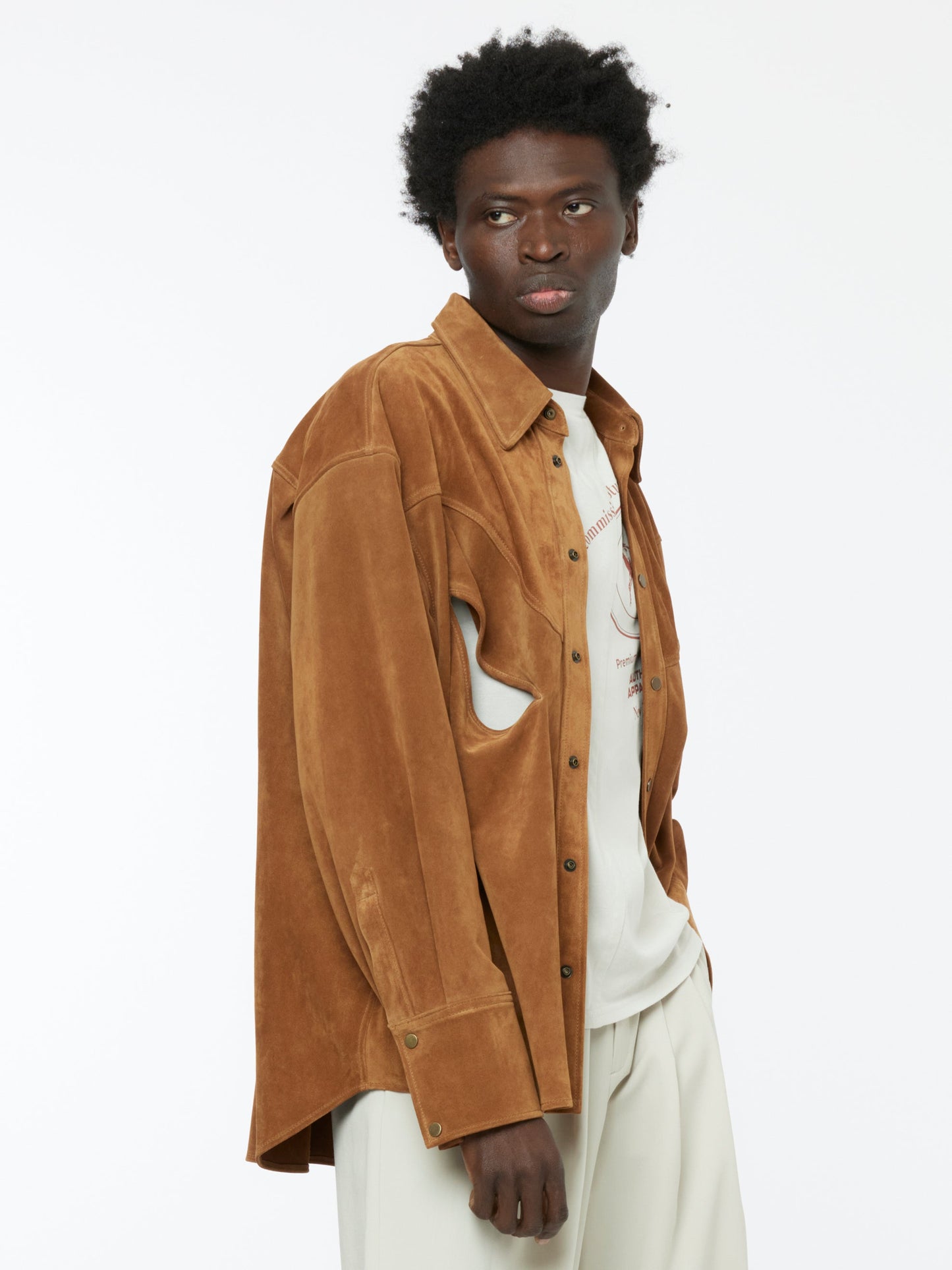 Suede Rider Overshirt Jacket