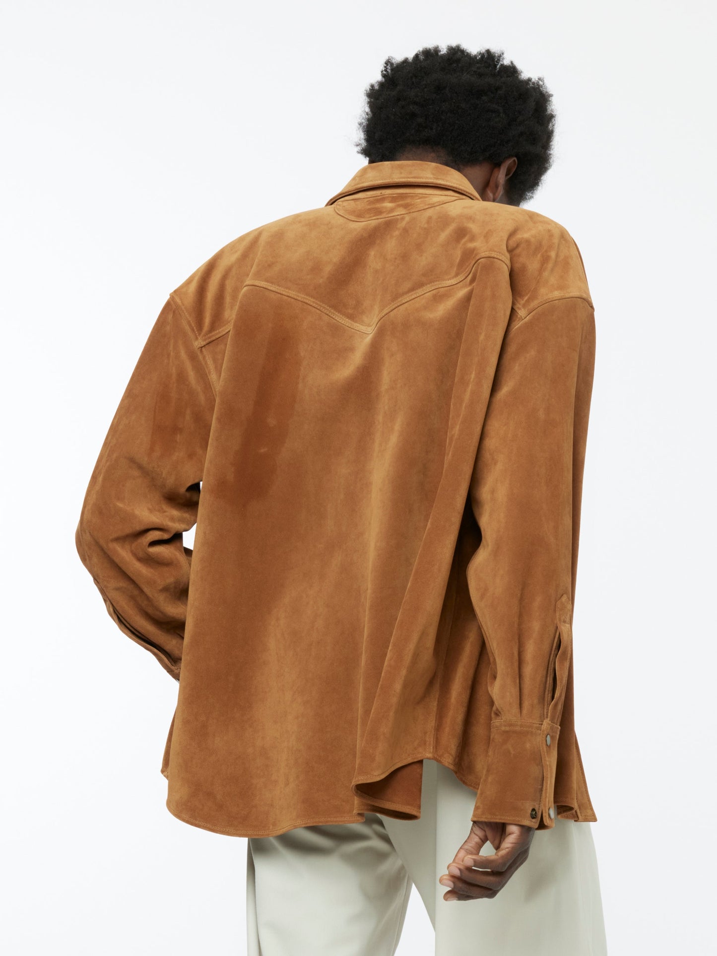 Suede Rider Overshirt Jacket