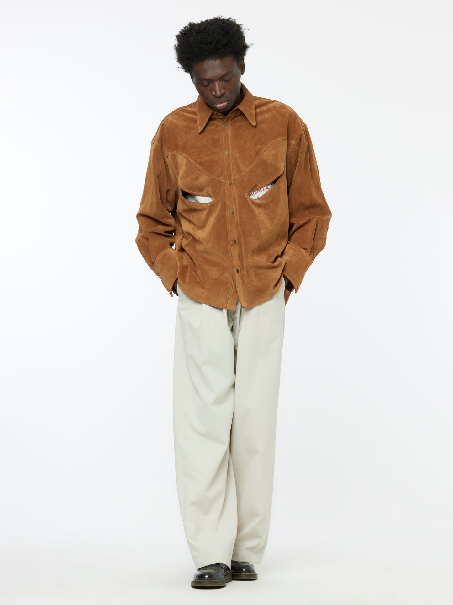 Suede Rider Overshirt Jacket