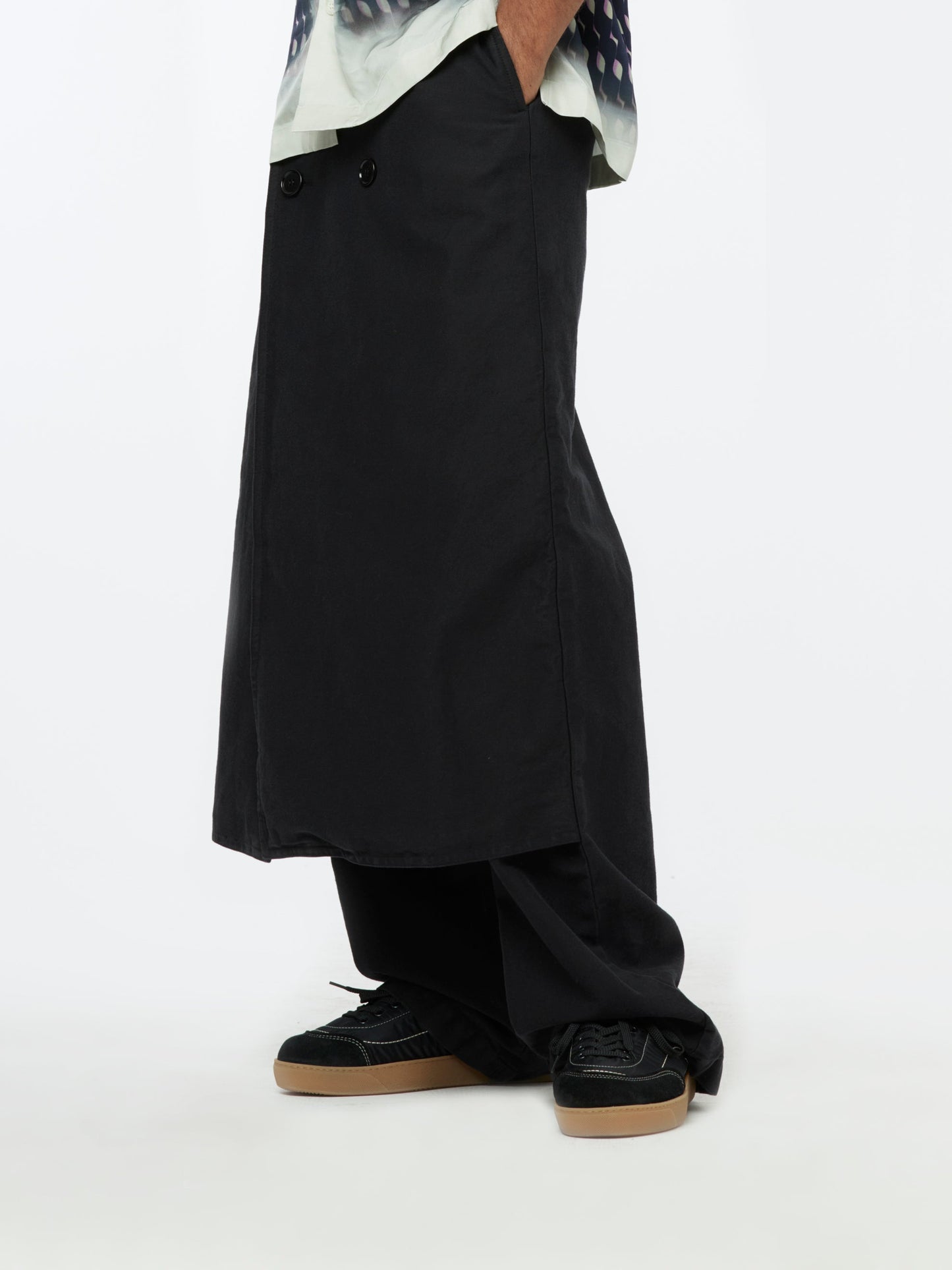 Priffith Skirt Trousers (Heavy Cotton/Black)