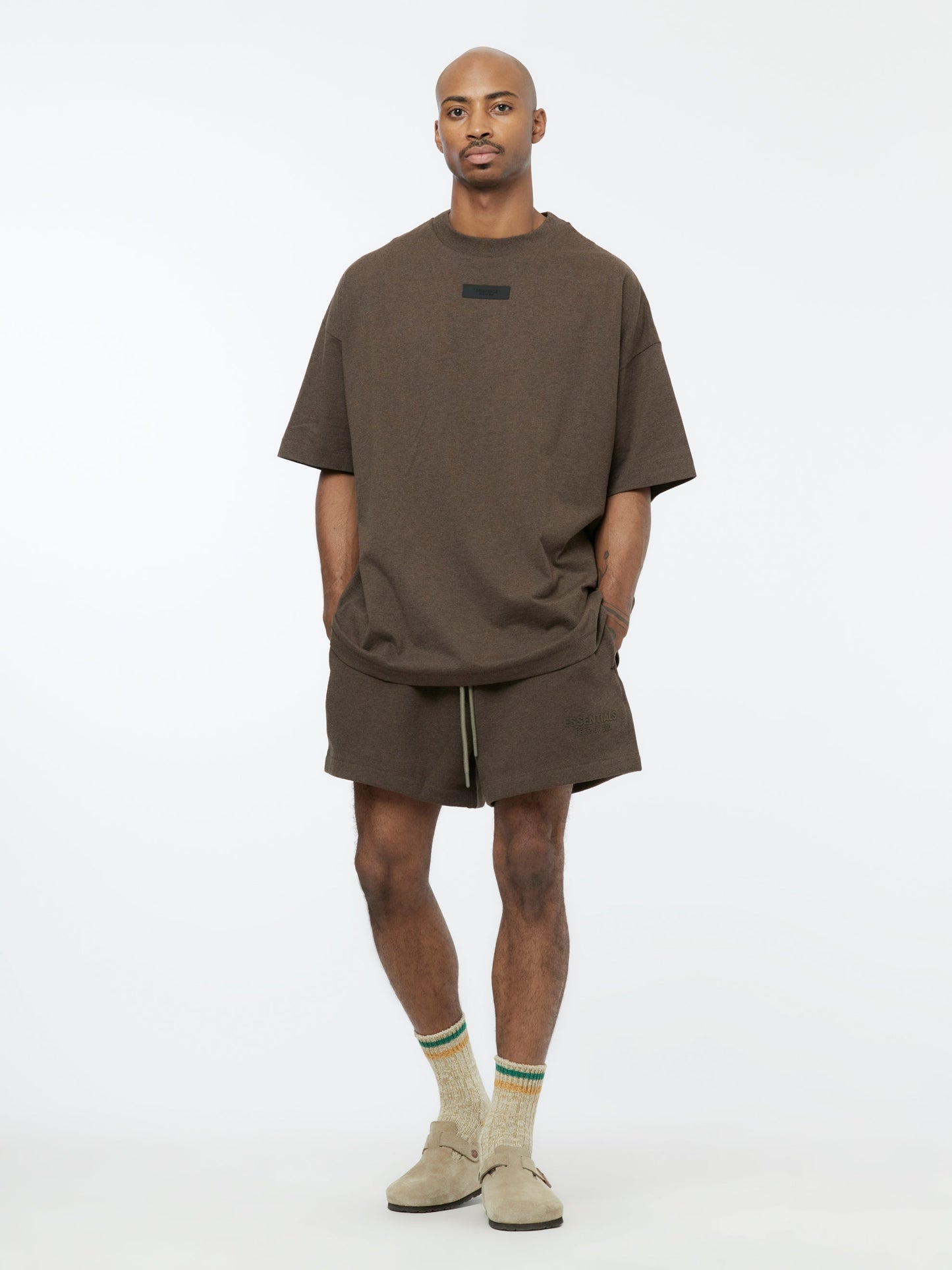Essentials Sweatshort SU24 (Heather Wood)