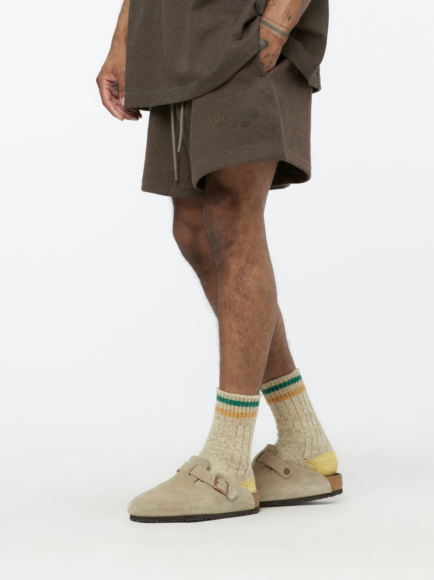 Essentials Sweatshort SU24 (Heather Wood)