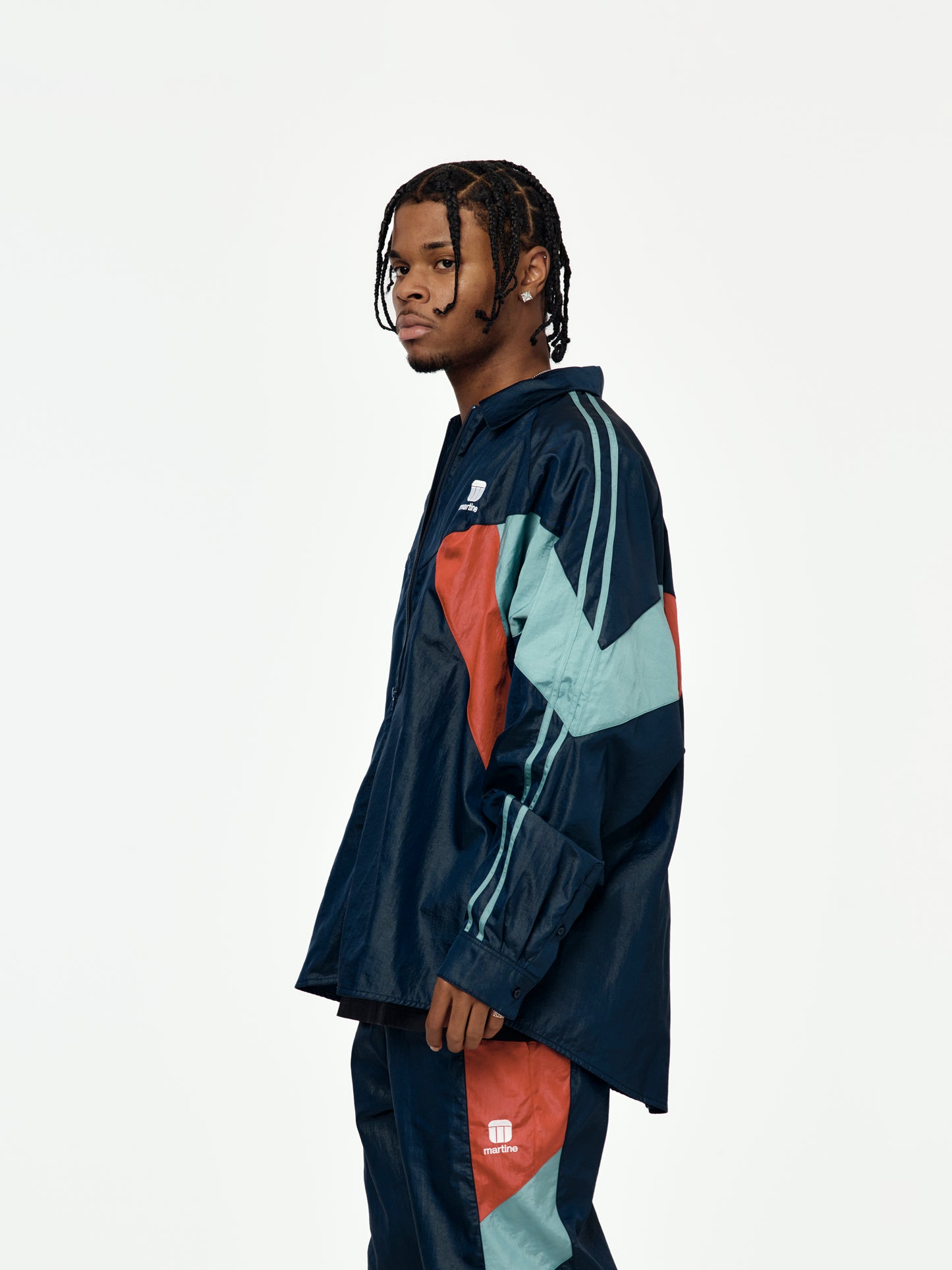 Shirt Track Jacket (Blue Navy)