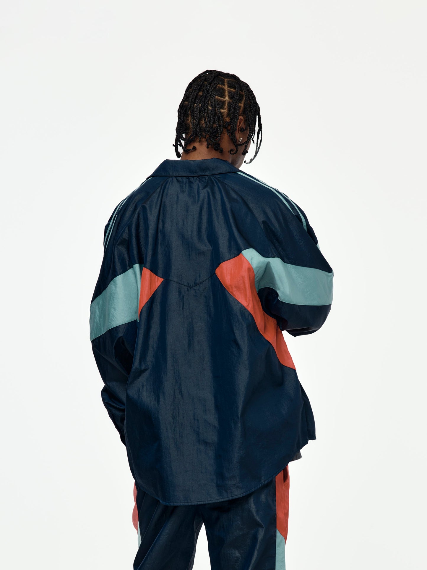 Shirt Track Jacket (Blue Navy)
