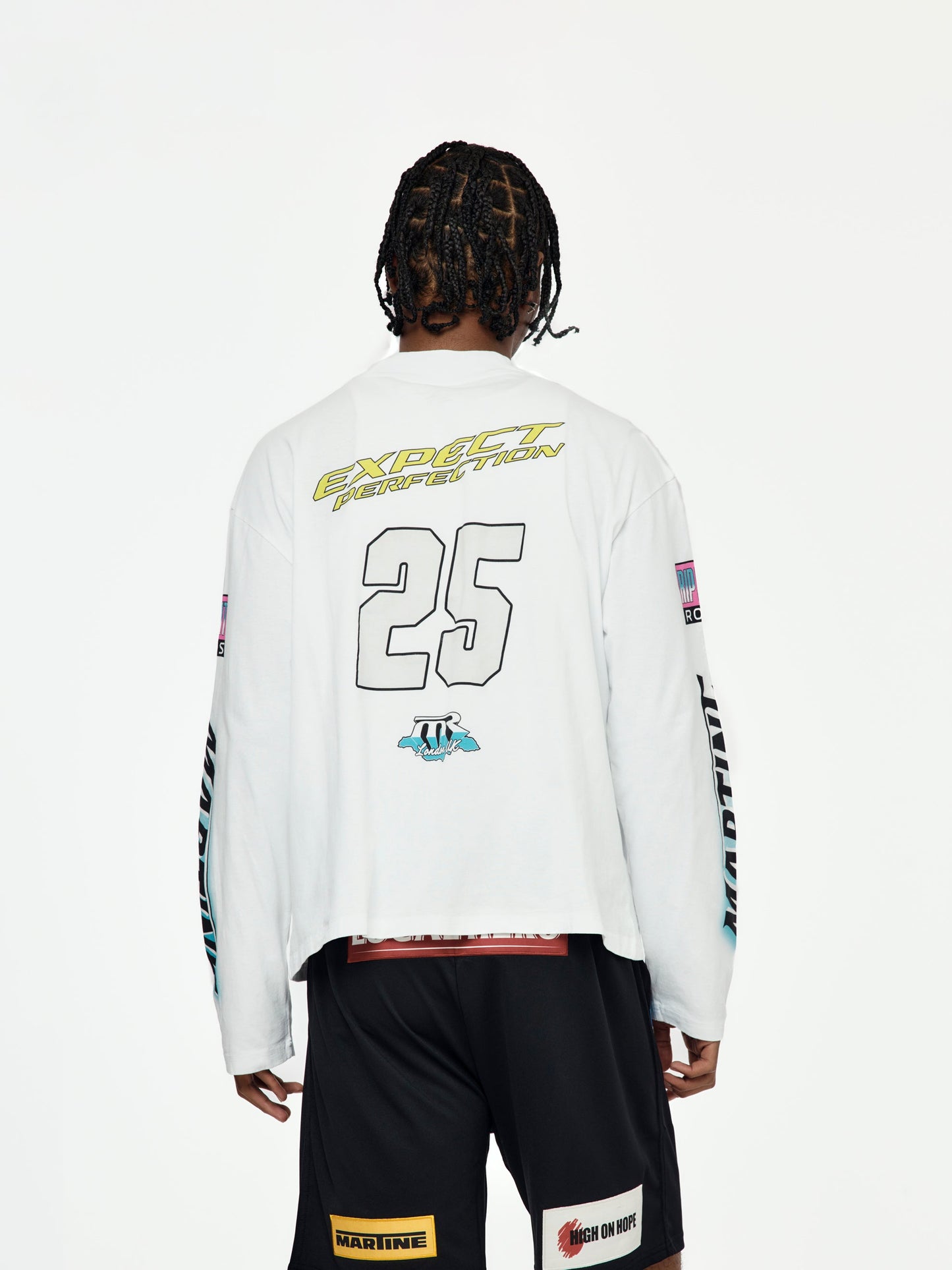 BMX Funnel Neck L/S T-Shirt (White)
