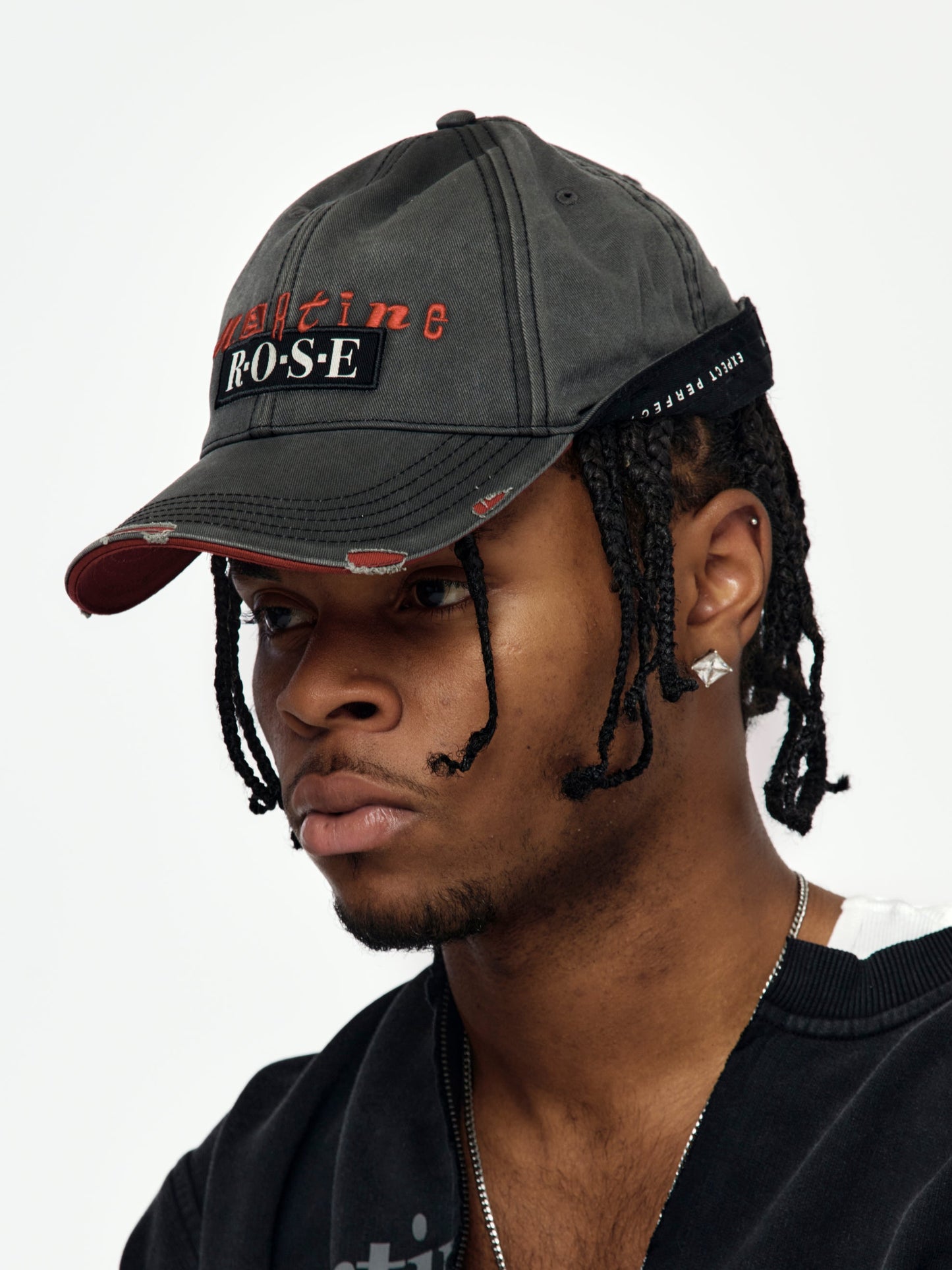 Roll Back Cap (Grey/Red)