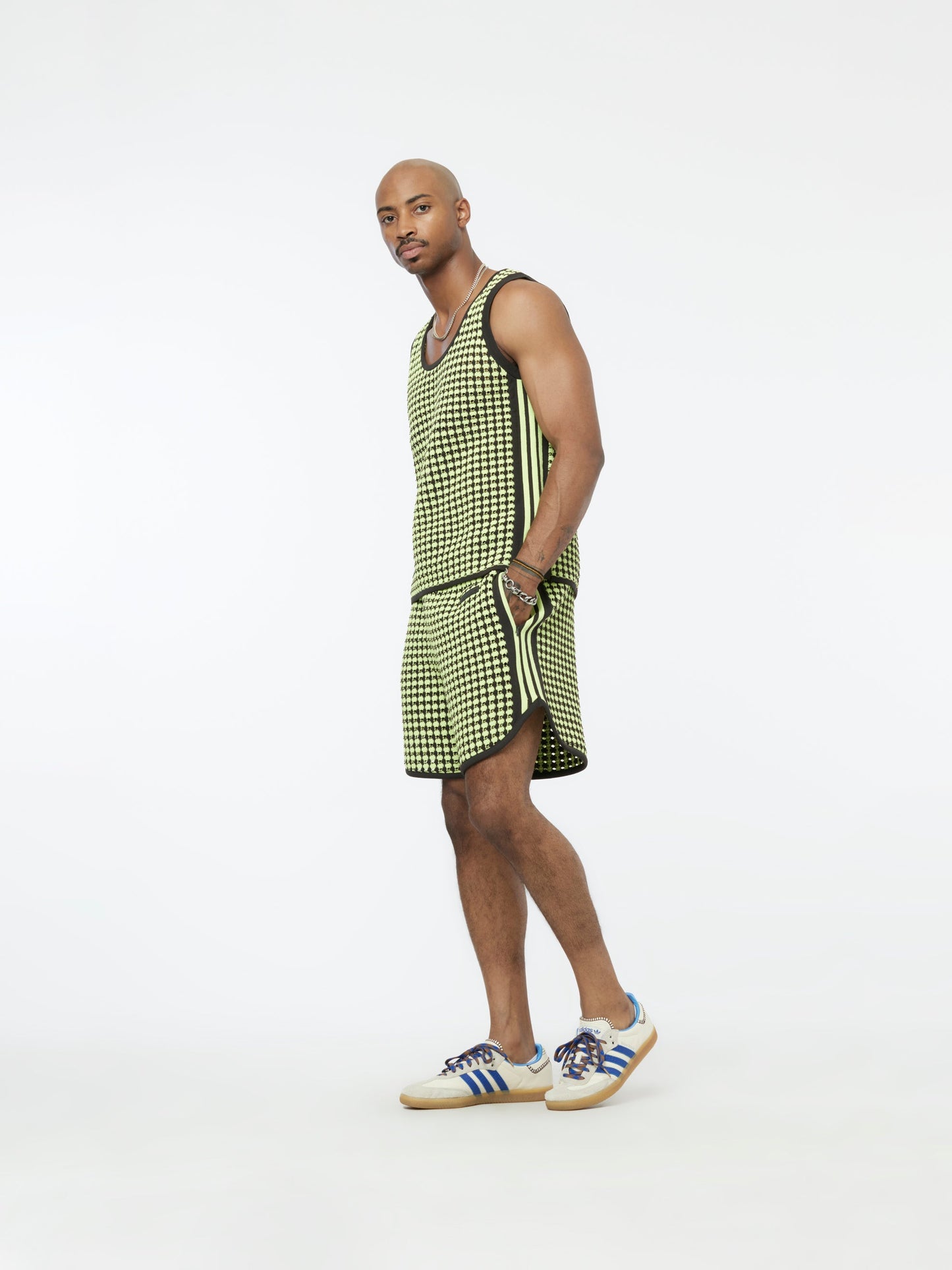 WB CROCHET VEST (Semi Frozen Yellow/Night Brown)