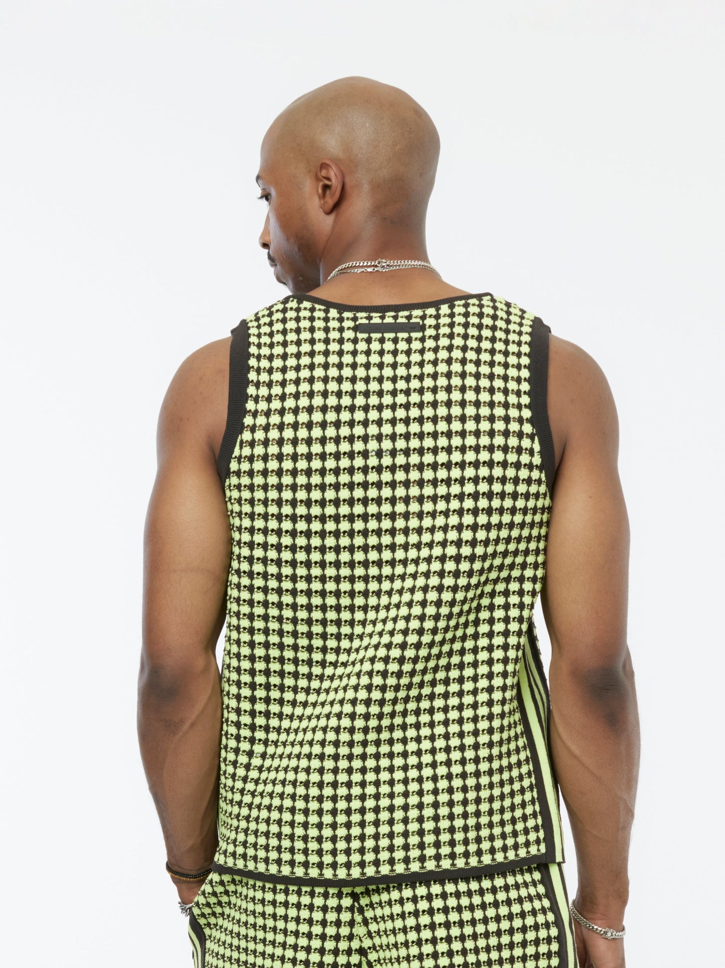 WB CROCHET VEST (Semi Frozen Yellow/Night Brown)