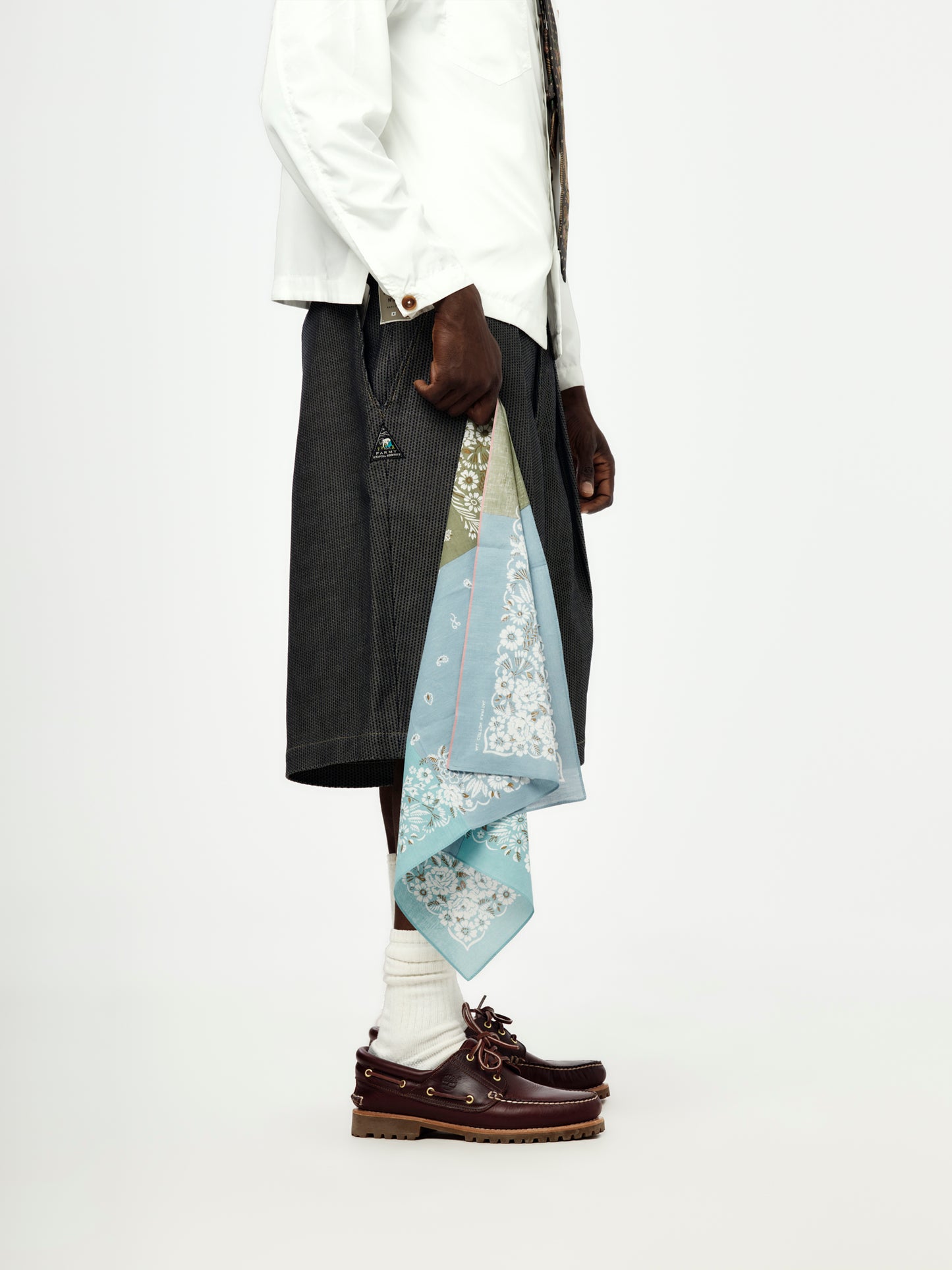 Fastcolor Selvedge GARDEN Patchwork Bandana (SAX)