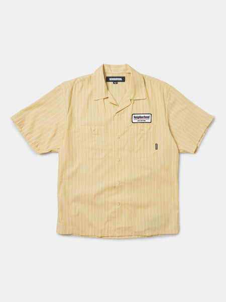 Buy Neighborhood STRIPE WORK SHIRT SS (Yellow) Online at