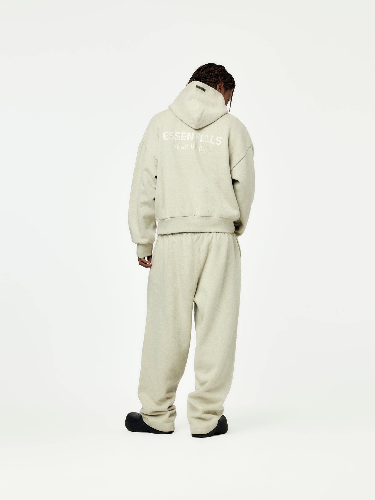 Classic Fit Fleece Hoodie (Heather Stone)