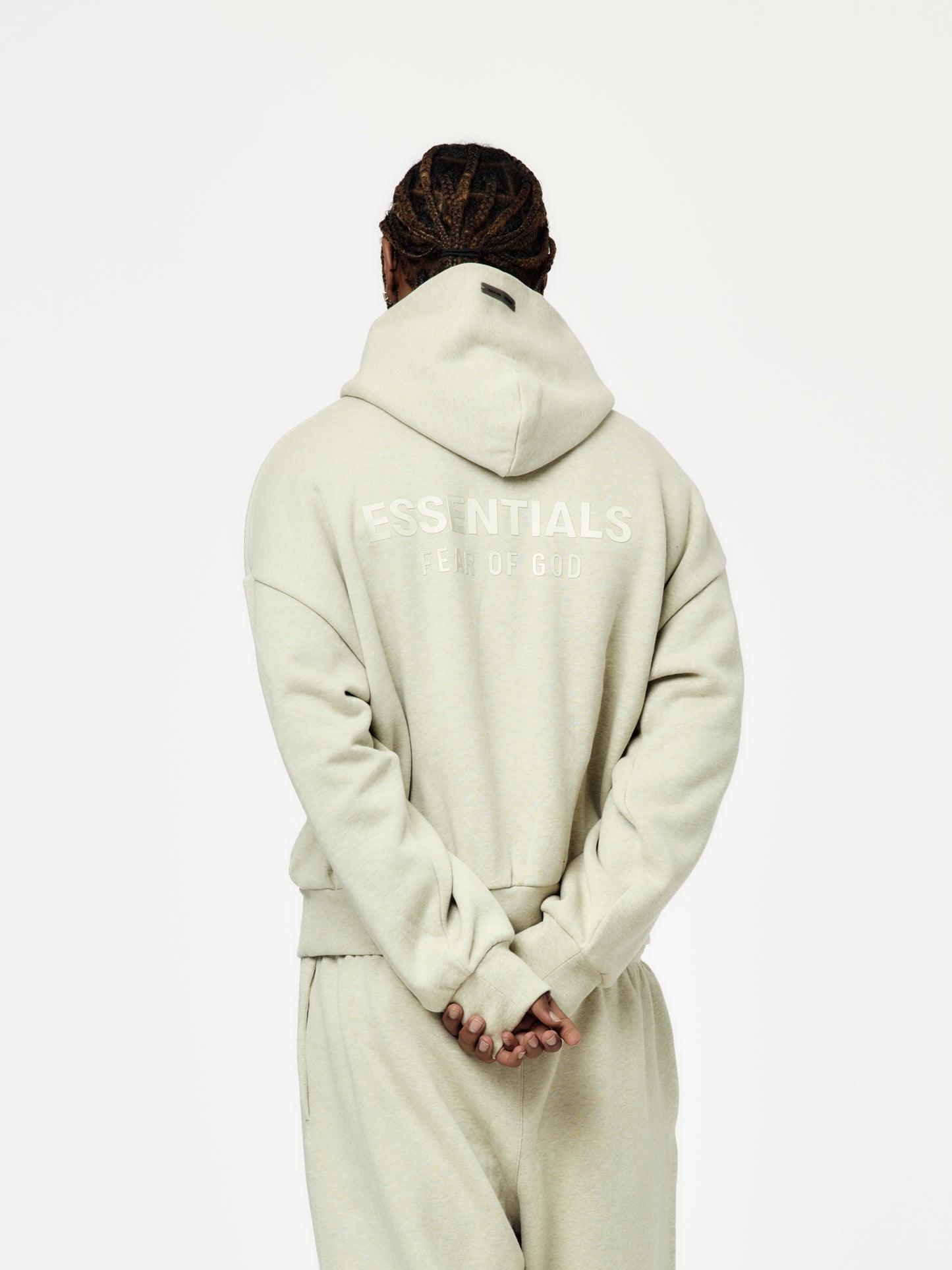 Classic Fit Fleece Hoodie (Heather Stone)